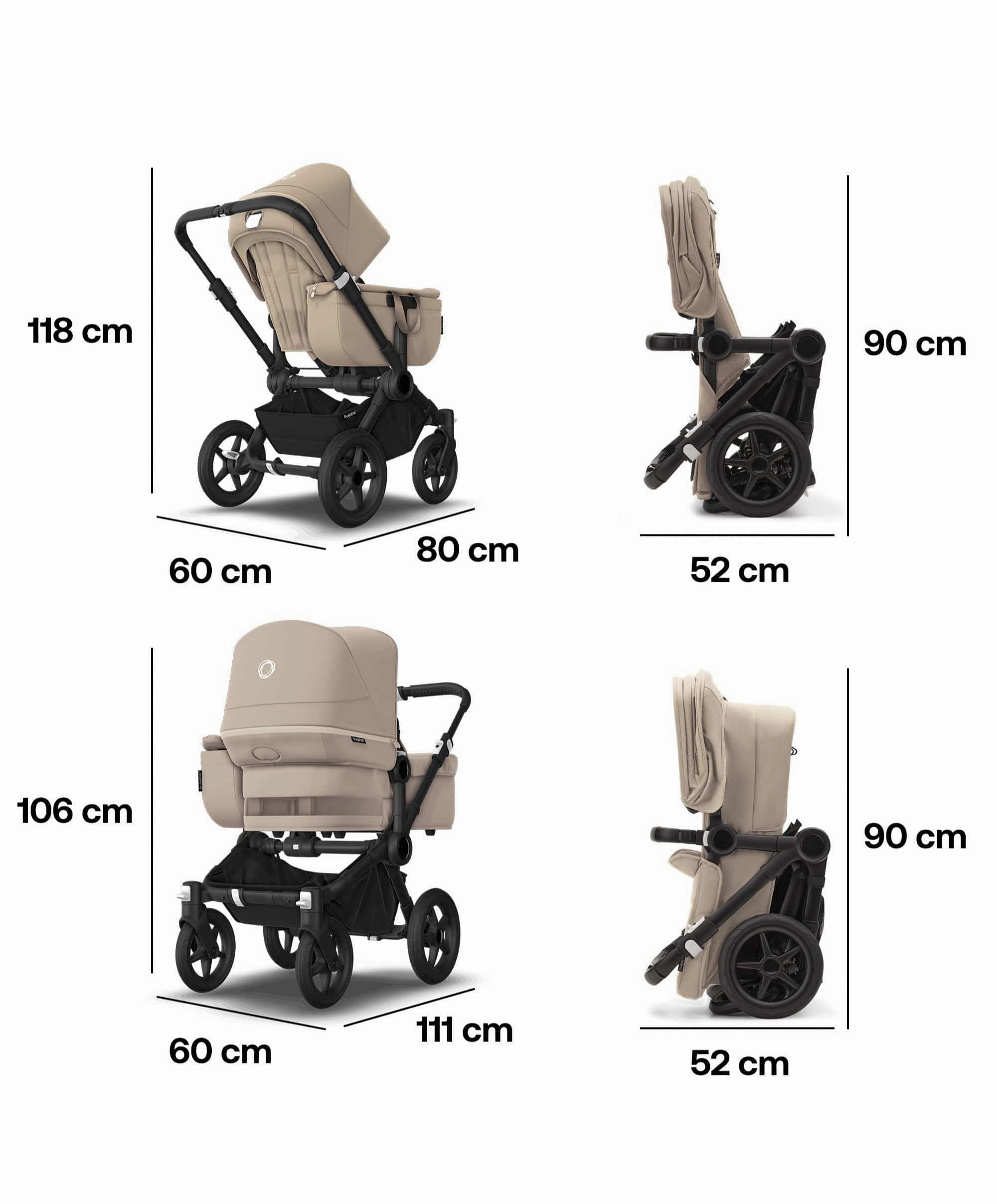 Bugaboo Donkey 5 Mono Complete Pushchair & Carrycot - Desert Taupe
