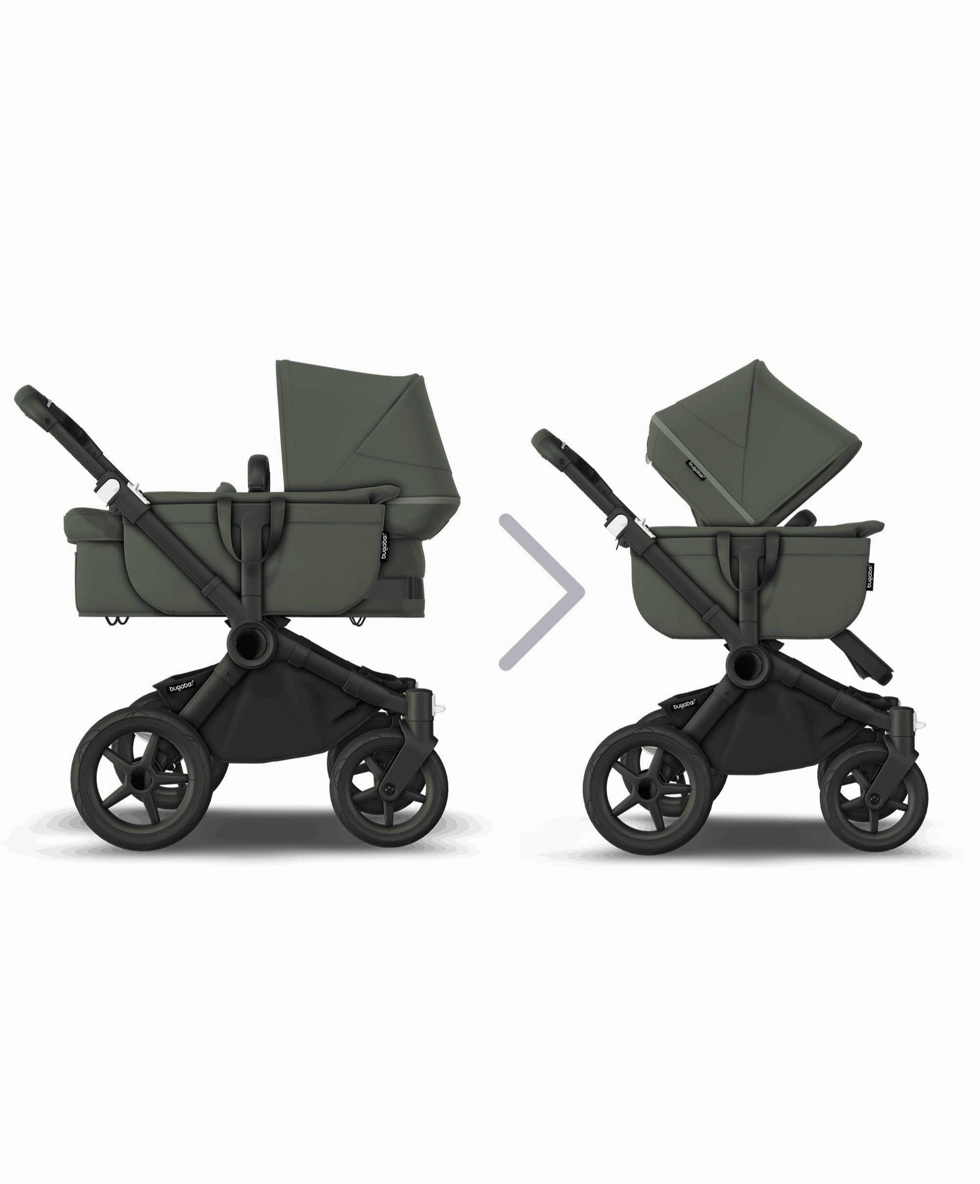 Bugaboo Donkey 5 Mono Complete Pushchair & Carrycot - Forest Green