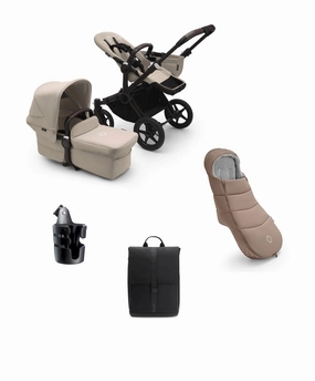 Bugaboo Donkey 5 Mono Complete Pushchair Essential Bundle - Taupe