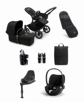 Bugaboo Donkey 5 Mono Complete Pushchair Ultimate Bundle with Cloud T Car Seat & Base - Black
