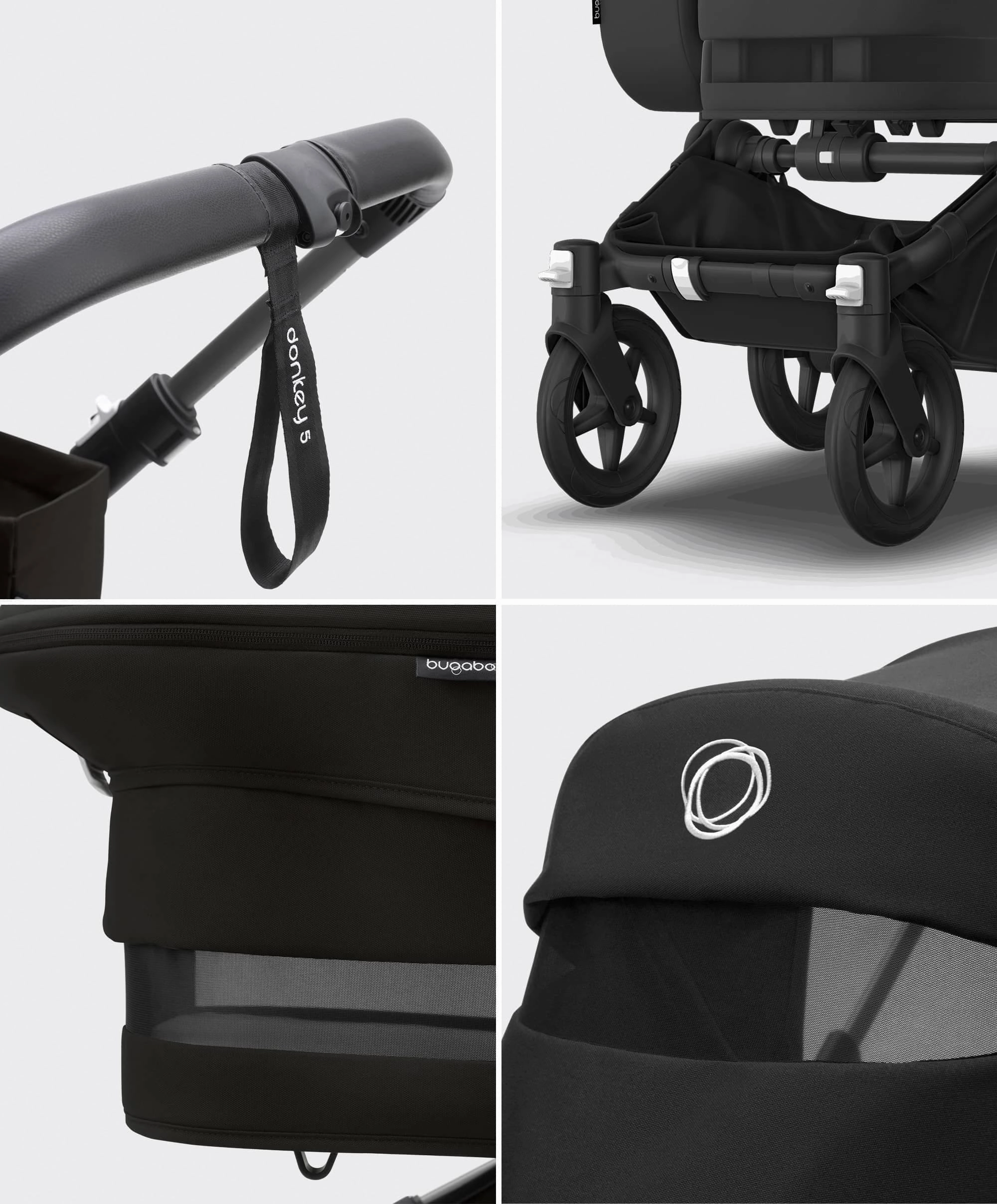 Bugaboo Donkey 5 Mono Complete Pushchair Ultimate Bundle with Cloud T Car Seat & Base - Black