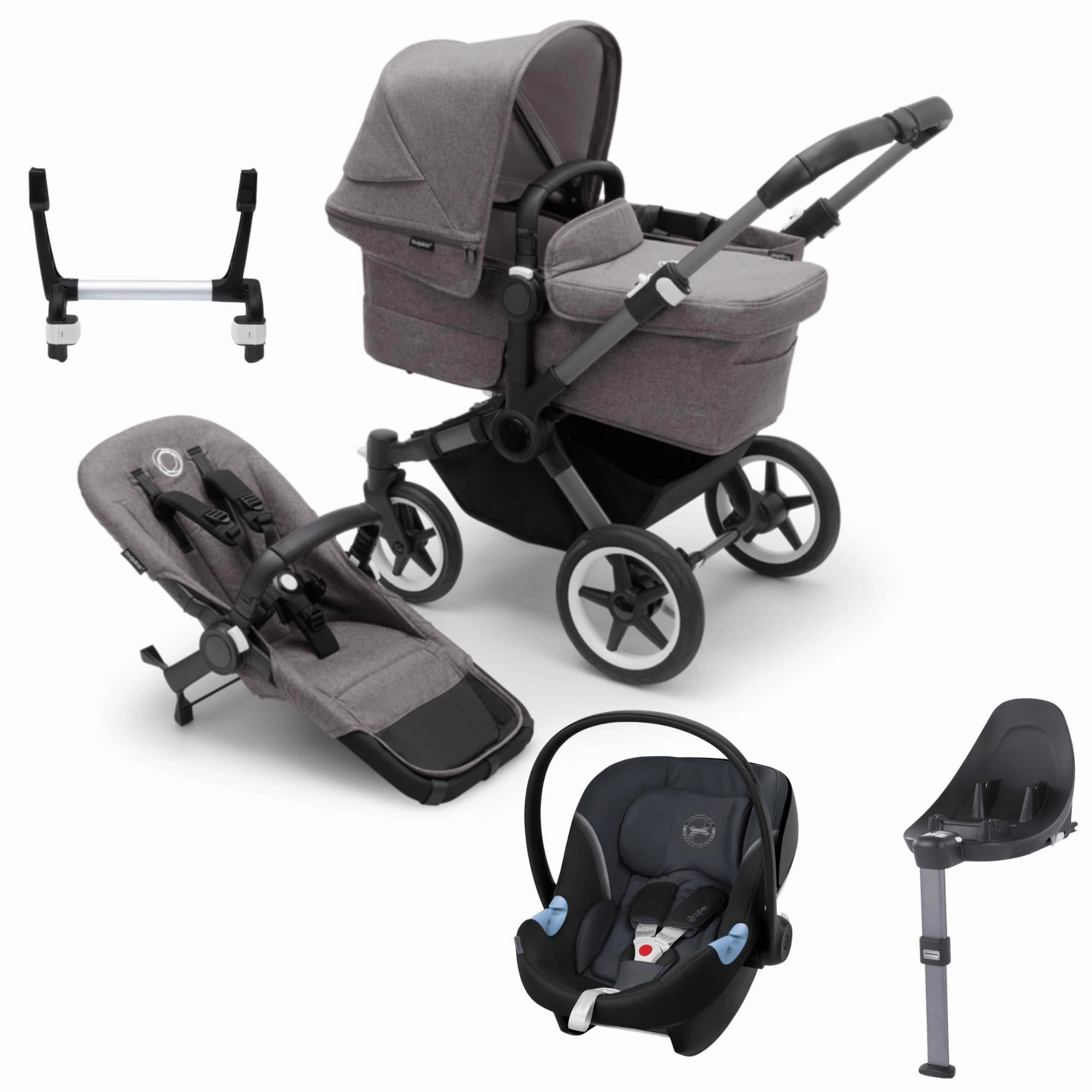 Bugaboo, Donkey 5 Mono Complete Travel Bundle w/ Aton B2