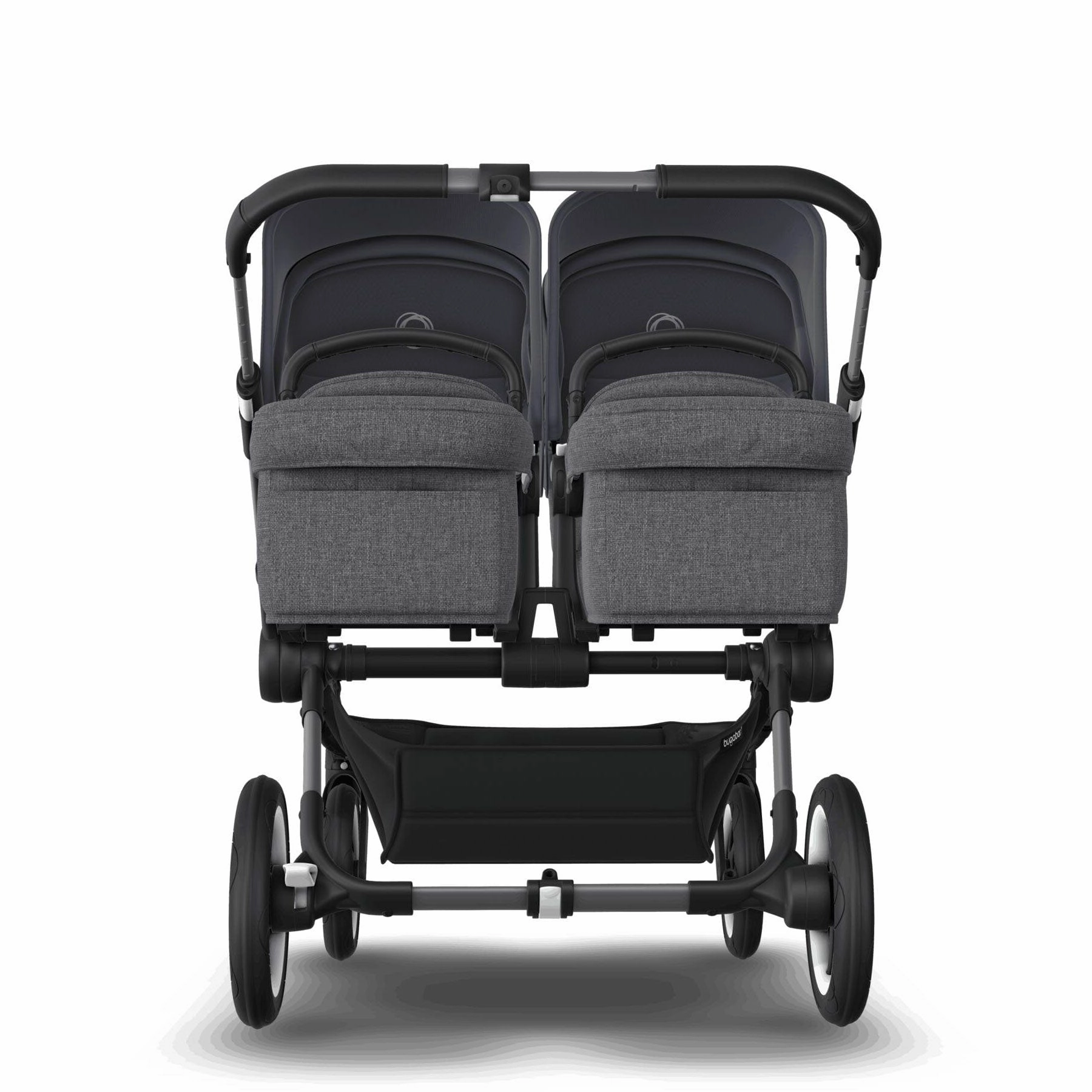 Bugaboo Donkey 5 Twin Complete Cloud T Travel System - Grey Mlange