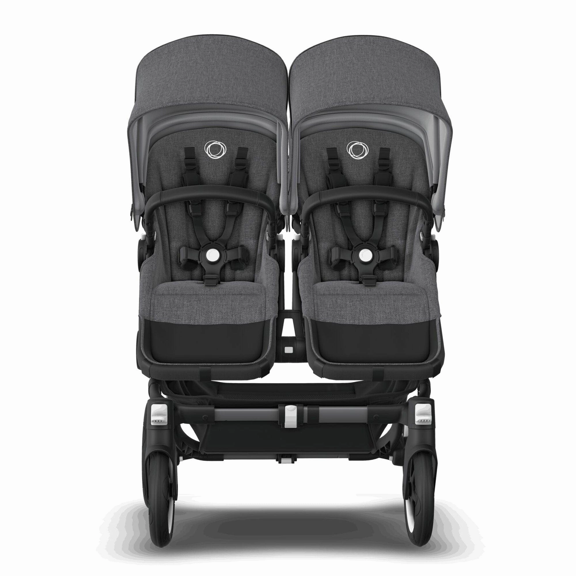 Bugaboo Donkey 5 Twin Complete Cloud T Travel System - Grey Mlange
