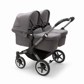 Bugaboo Donkey 5 Twin Complete Pushchair - Black/Grey Mlange