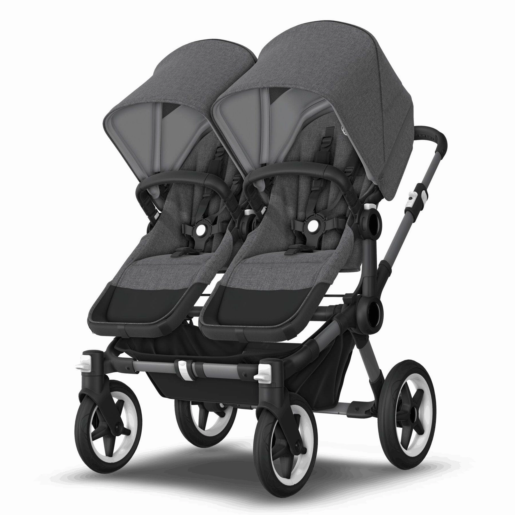 Bugaboo Donkey 5 Twin Complete Pushchair - Black/Grey Mlange