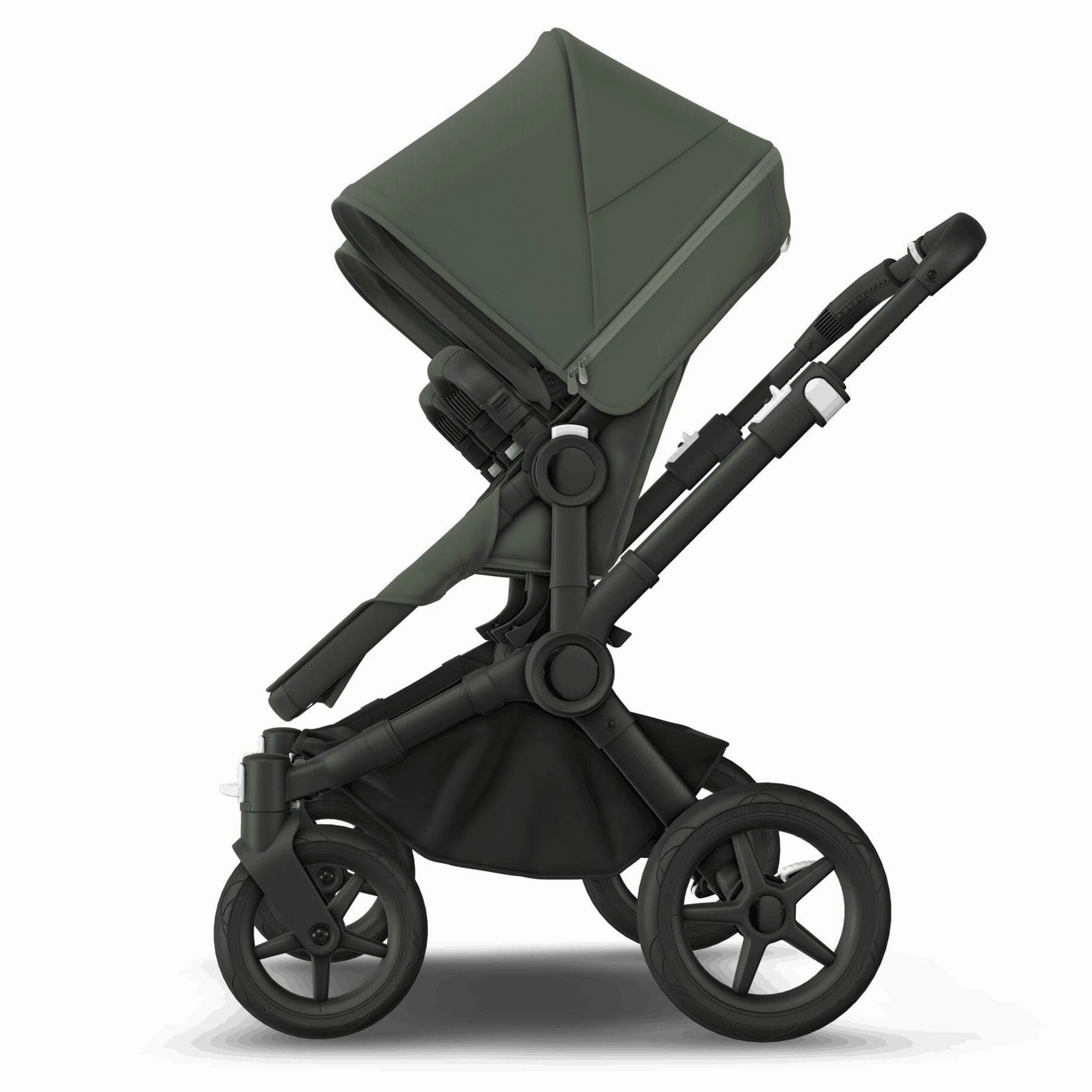Bugaboo Donkey 5 Twin Complete Turtle Travel System - Forest Green