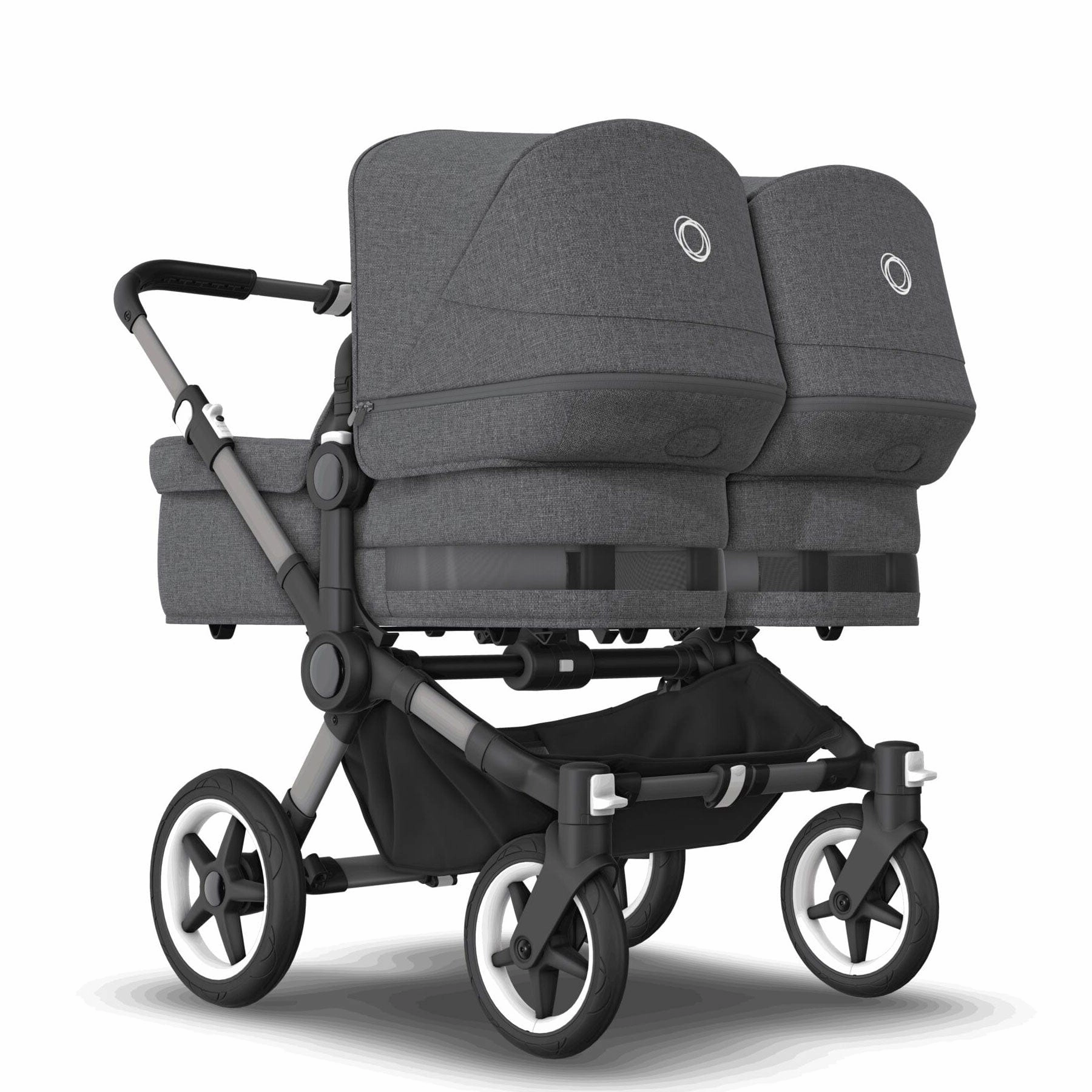 Bugaboo Donkey 5 Twin Complete Turtle Travel System - Grey Mlange