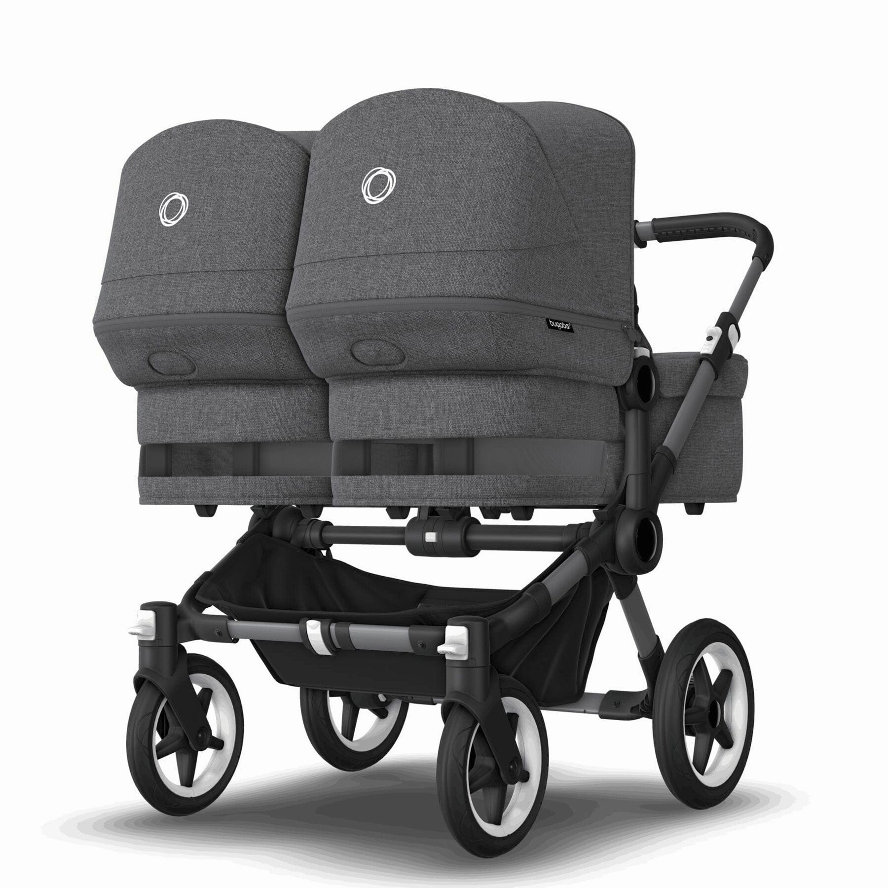 Bugaboo Donkey 5 Twin Complete Turtle Travel System - Grey Mlange