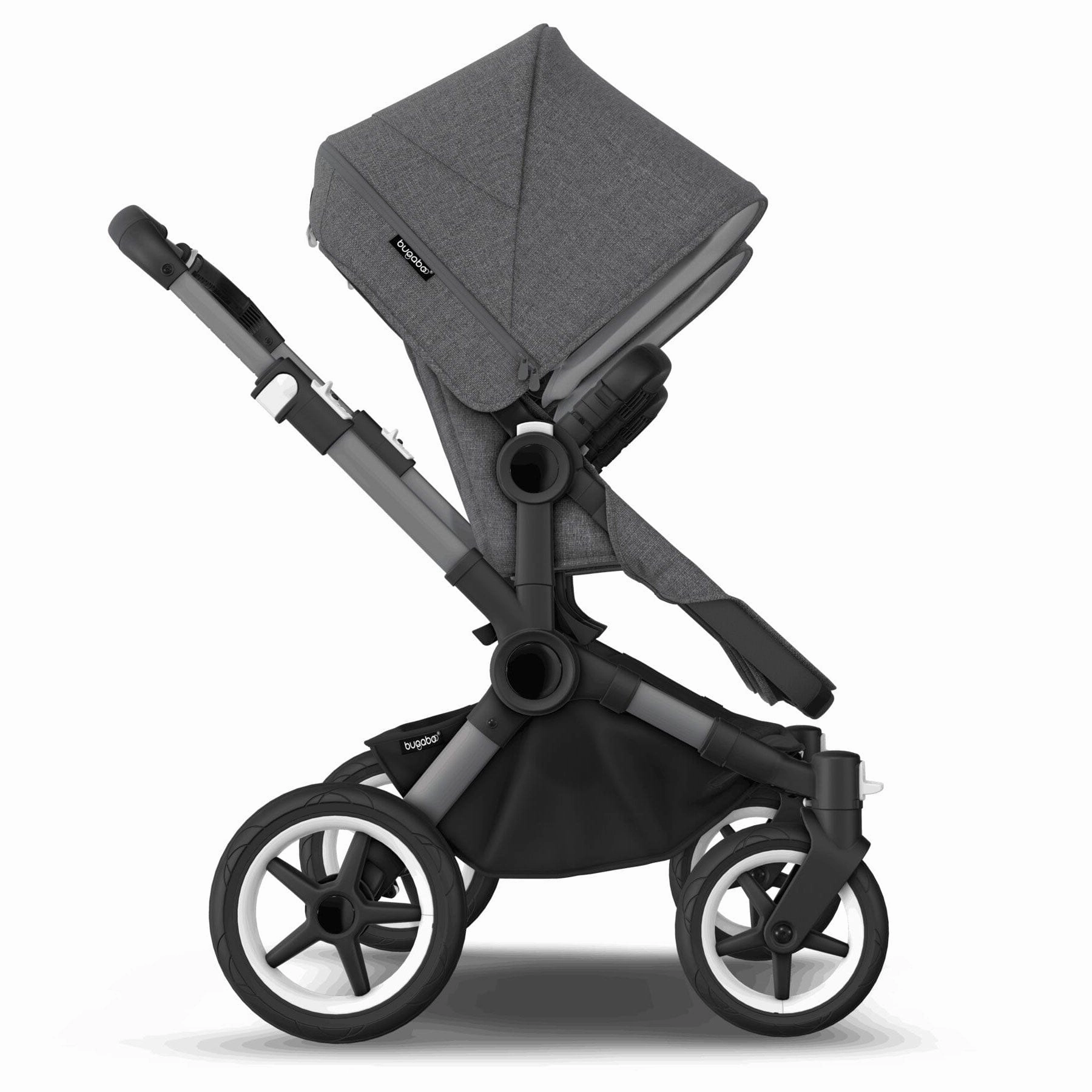Bugaboo Donkey 5 Twin Complete Turtle Travel System - Grey Mlange