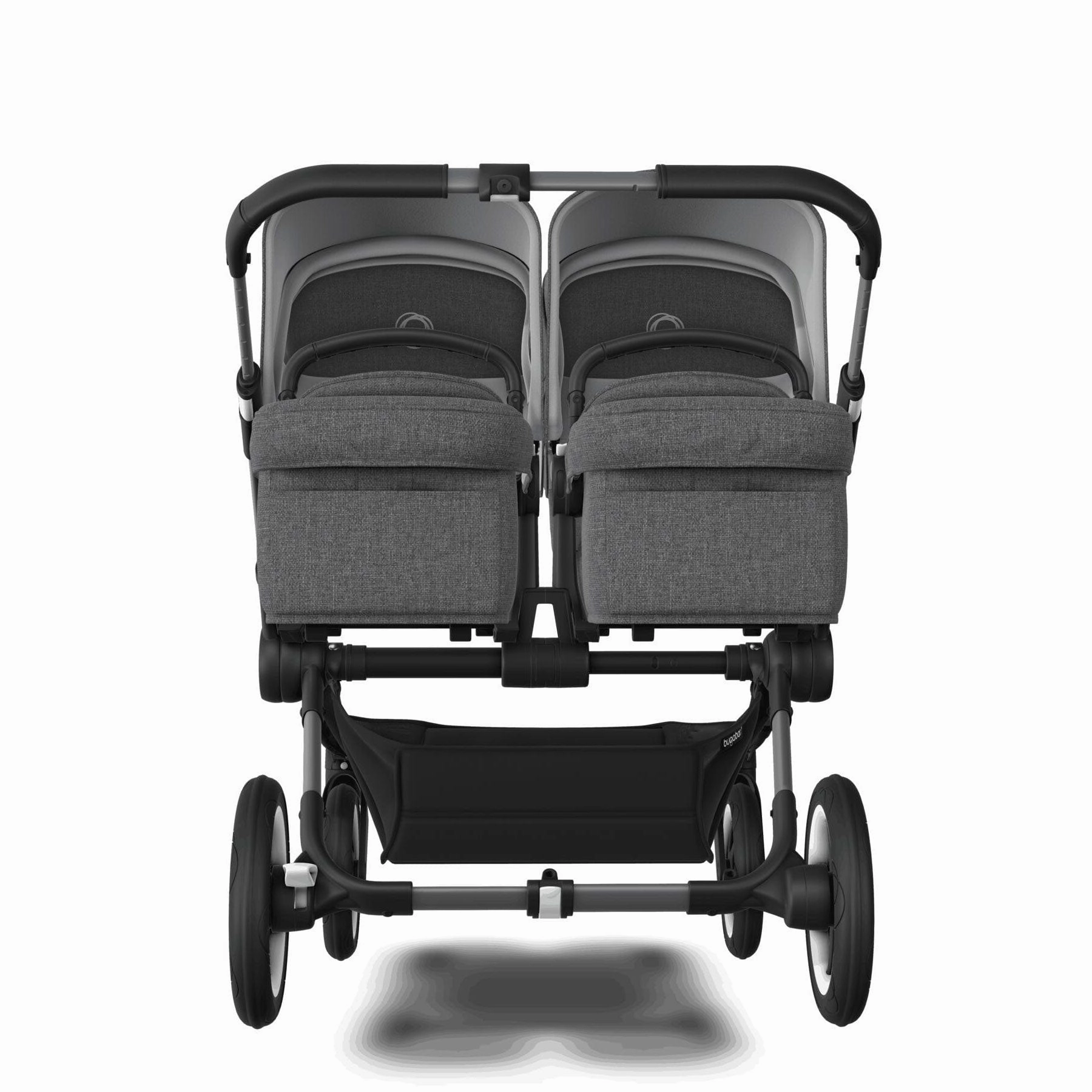 Bugaboo Donkey 5 Twin Complete Turtle Travel System - Grey Mlange