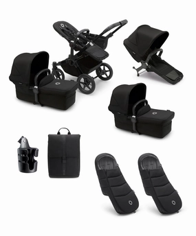Bugaboo Donkey 5 Twin Pushchair Essential Bundle - Black
