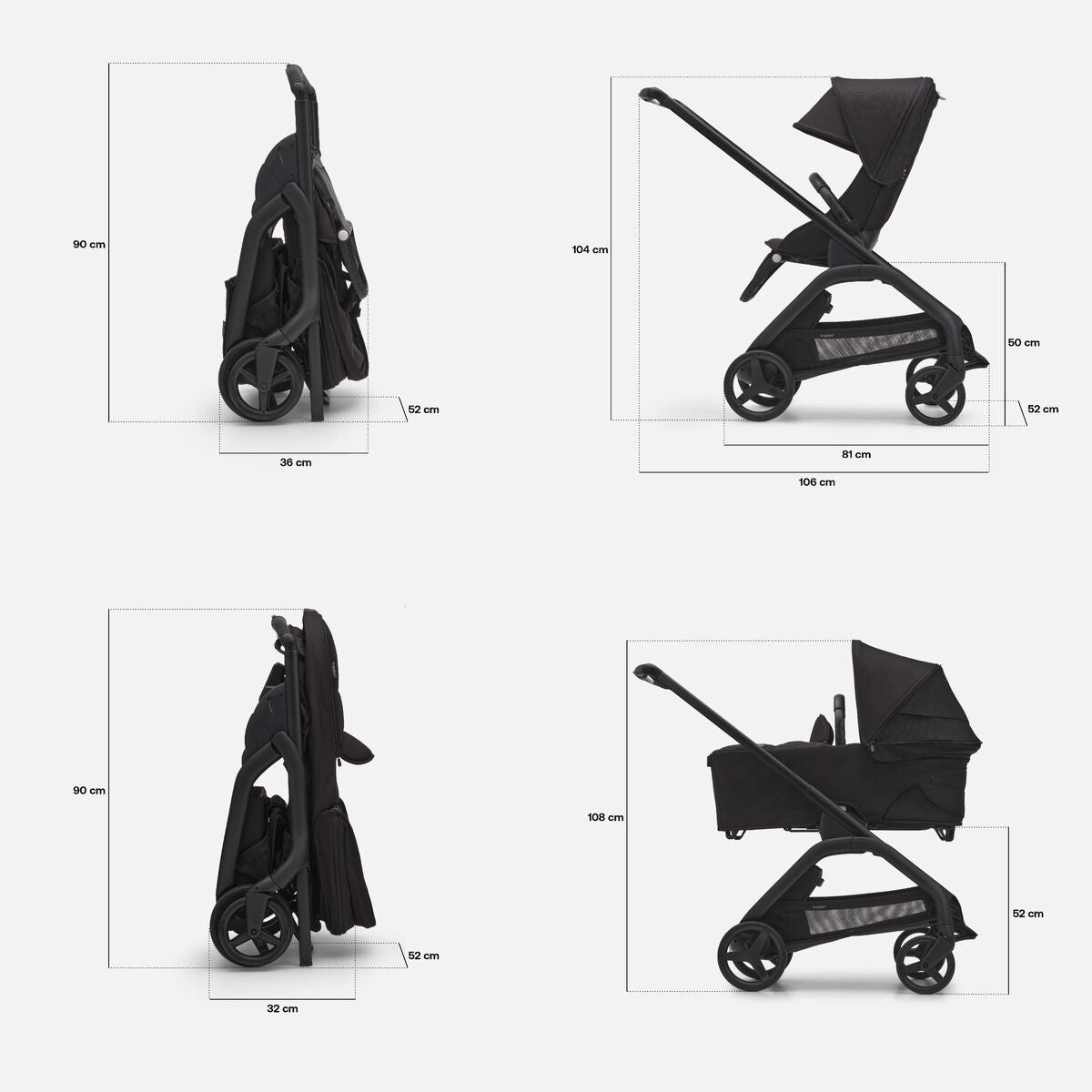 Bugaboo, Dragonfly   Cloud T Bundle, Graphite/Grey Melange