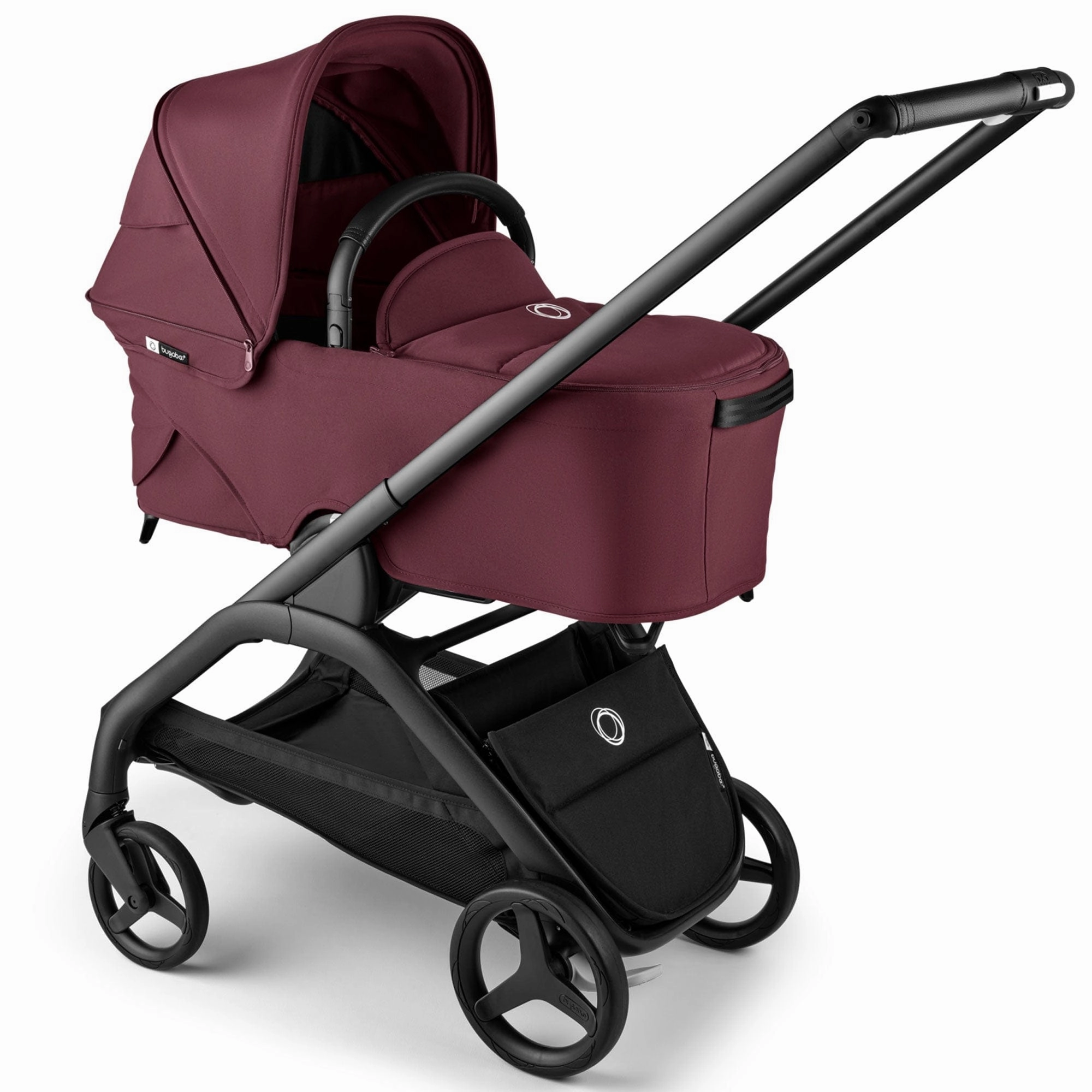 Bugaboo Dragonfly Pebble 360 Pro V2 Travel System - Black/Dark Cherry