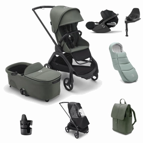 Bugaboo Dragonfly Pushchair Ultimate (Cloud T Plus) Bundle - Forest Green