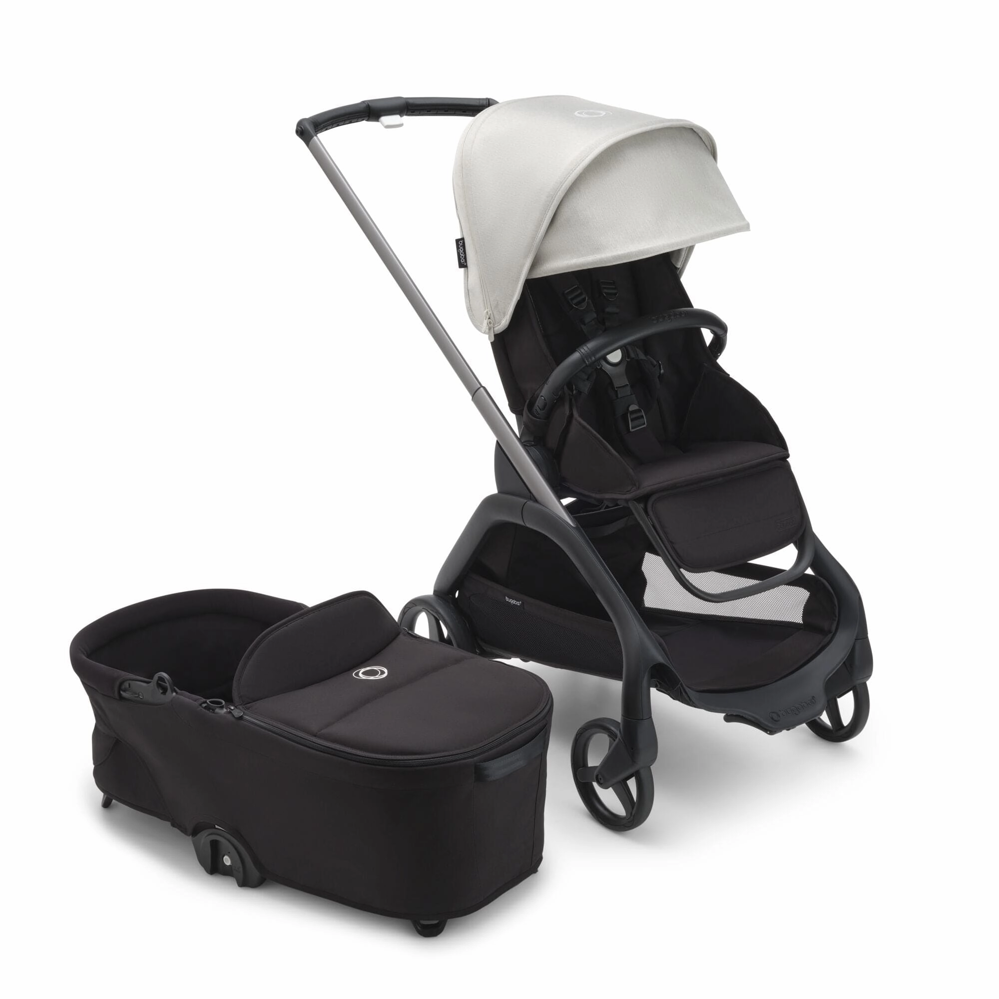 Bugaboo Dragonfly Pushchair with Carrycot - Graphite/Midnight Black/Misty White
