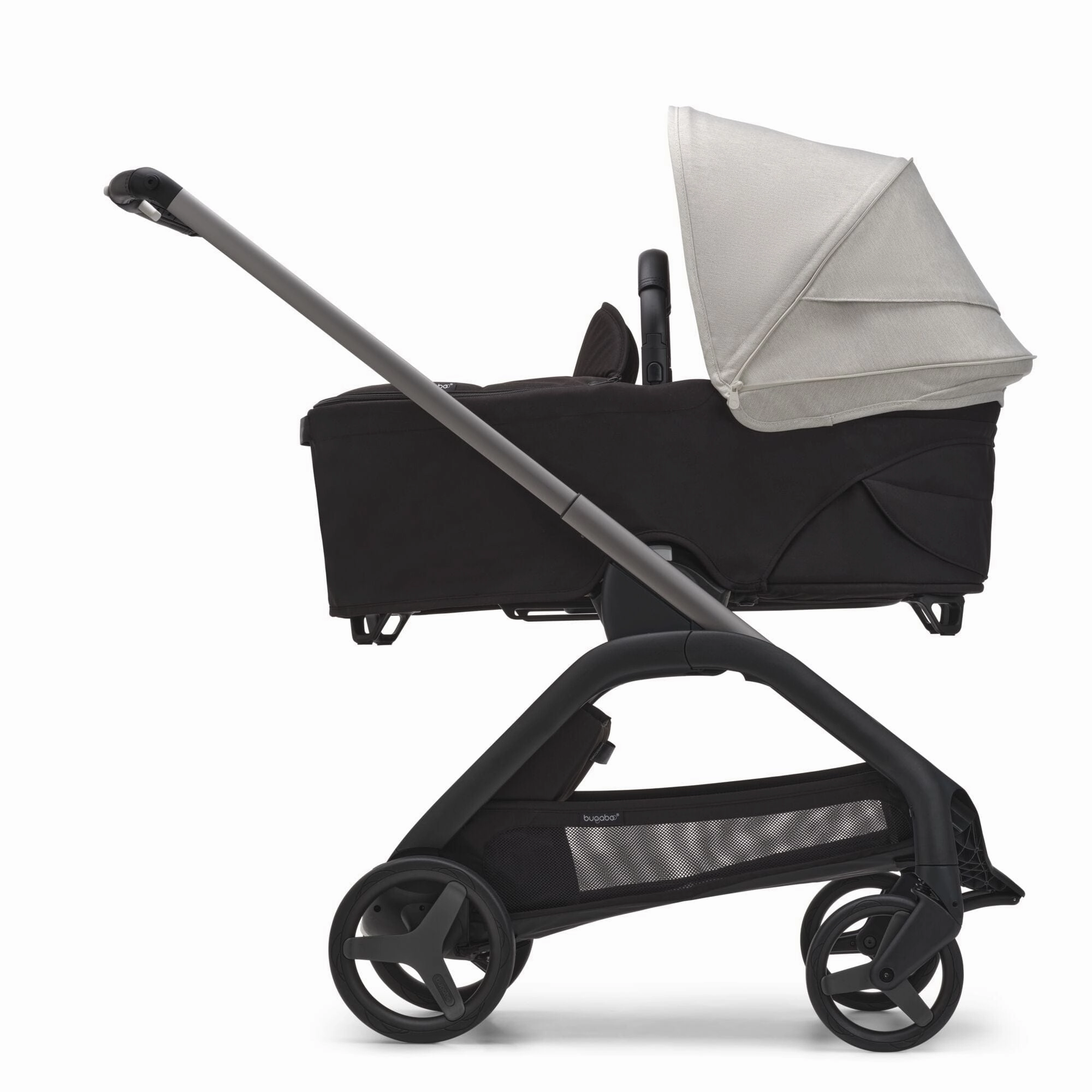 Bugaboo Dragonfly Pushchair with Carrycot - Graphite/Midnight Black/Misty White