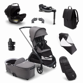 Bugaboo, Dragonfly Ultimate Newborn Bundle, Graphite/Grey Melange