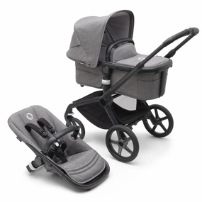 Bugaboo, Fox 5 Complete Pushchair, Black/Grey Melange