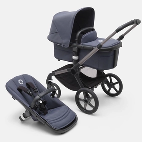 Bugaboo Fox 5 Complete Stroller -  Graphite/Stormy Blue