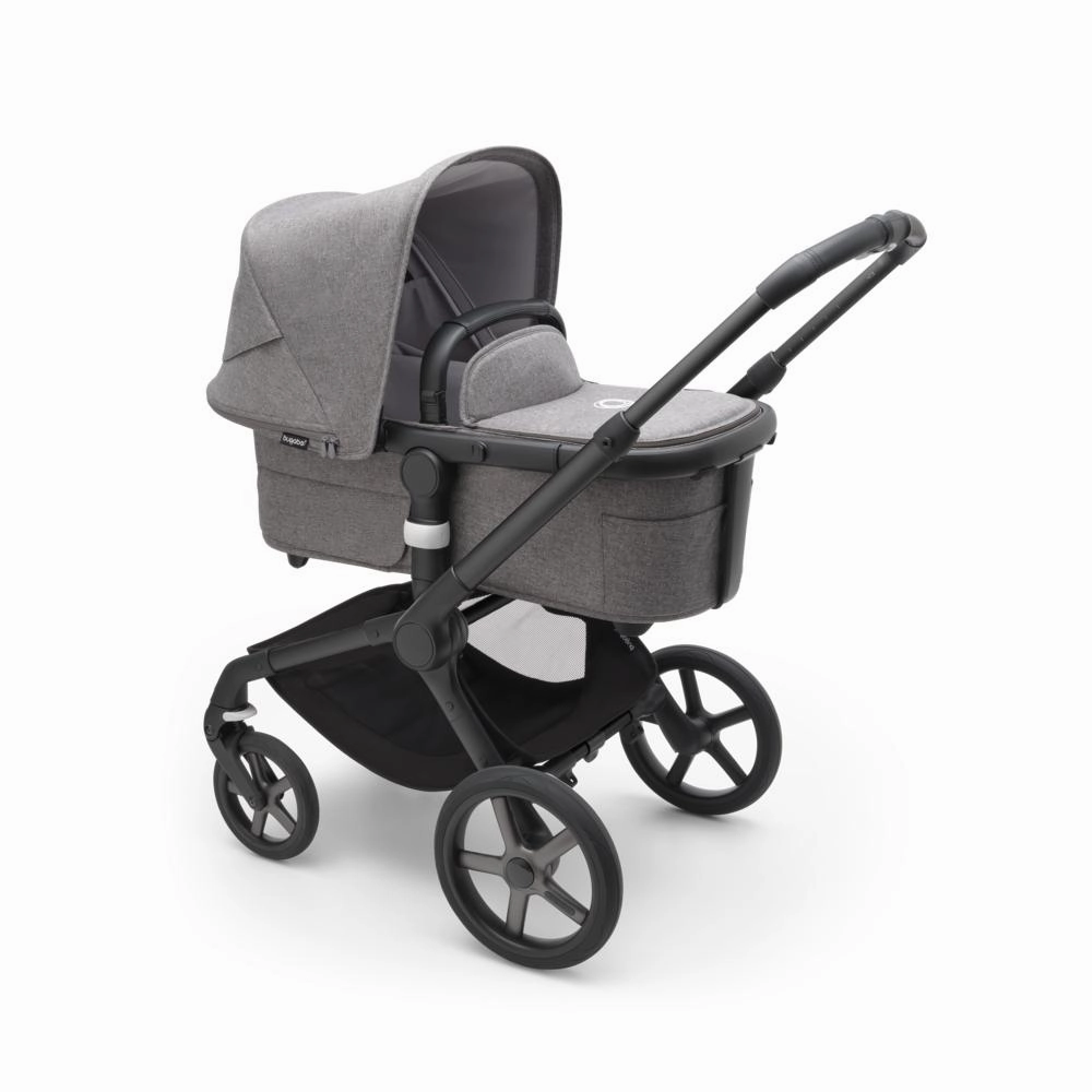 Bugaboo, Fox 5 Complete Travel Bundle w/ Aton B2, Black/Grey Melange