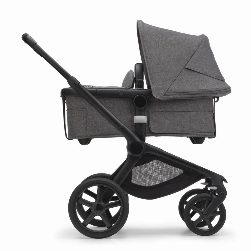Bugaboo, Fox 5 Complete Travel Bundle w/ Aton B2, Black/Grey Melange
