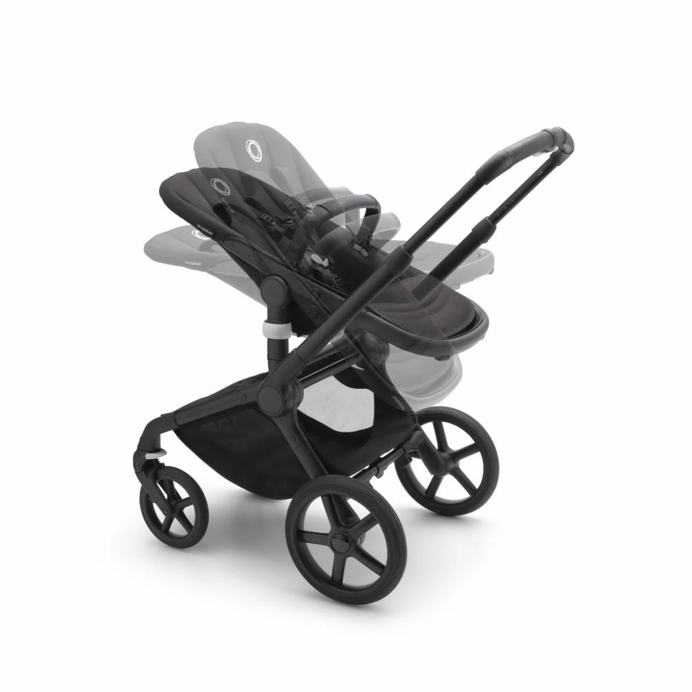Bugaboo, Fox 5 Complete Travel Bundle w/ Aton B2, Black/Grey Melange