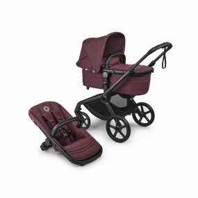 Bugaboo, Fox 5 Renew Complete Pushchair, Black/Dark Cherry
