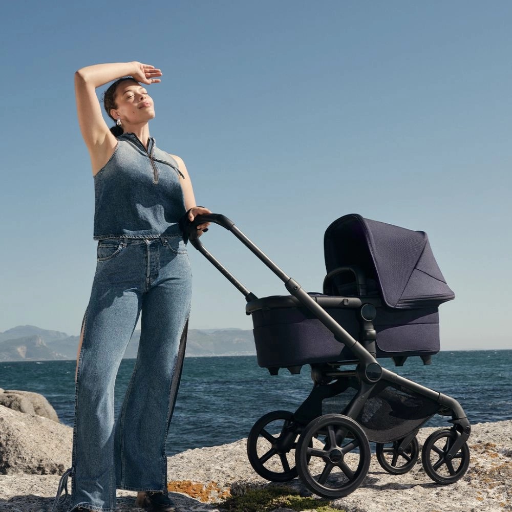 Bugaboo, Fox 5 Renew Complete Pushchair, Black/Deep Indigo