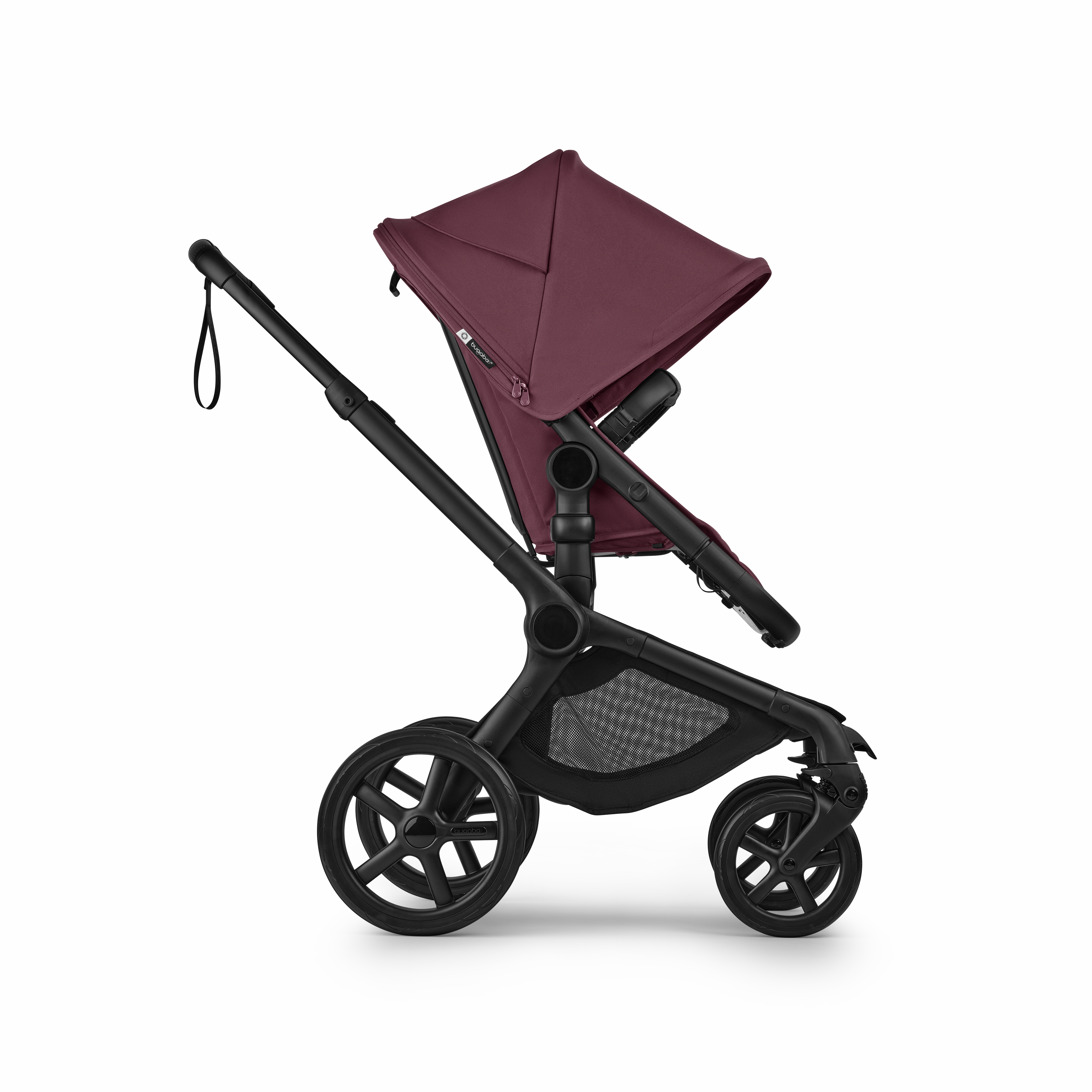 Bugaboo, Fox 5 Renew Travel System with Cybex Cloud T, Black/Dark Cherry