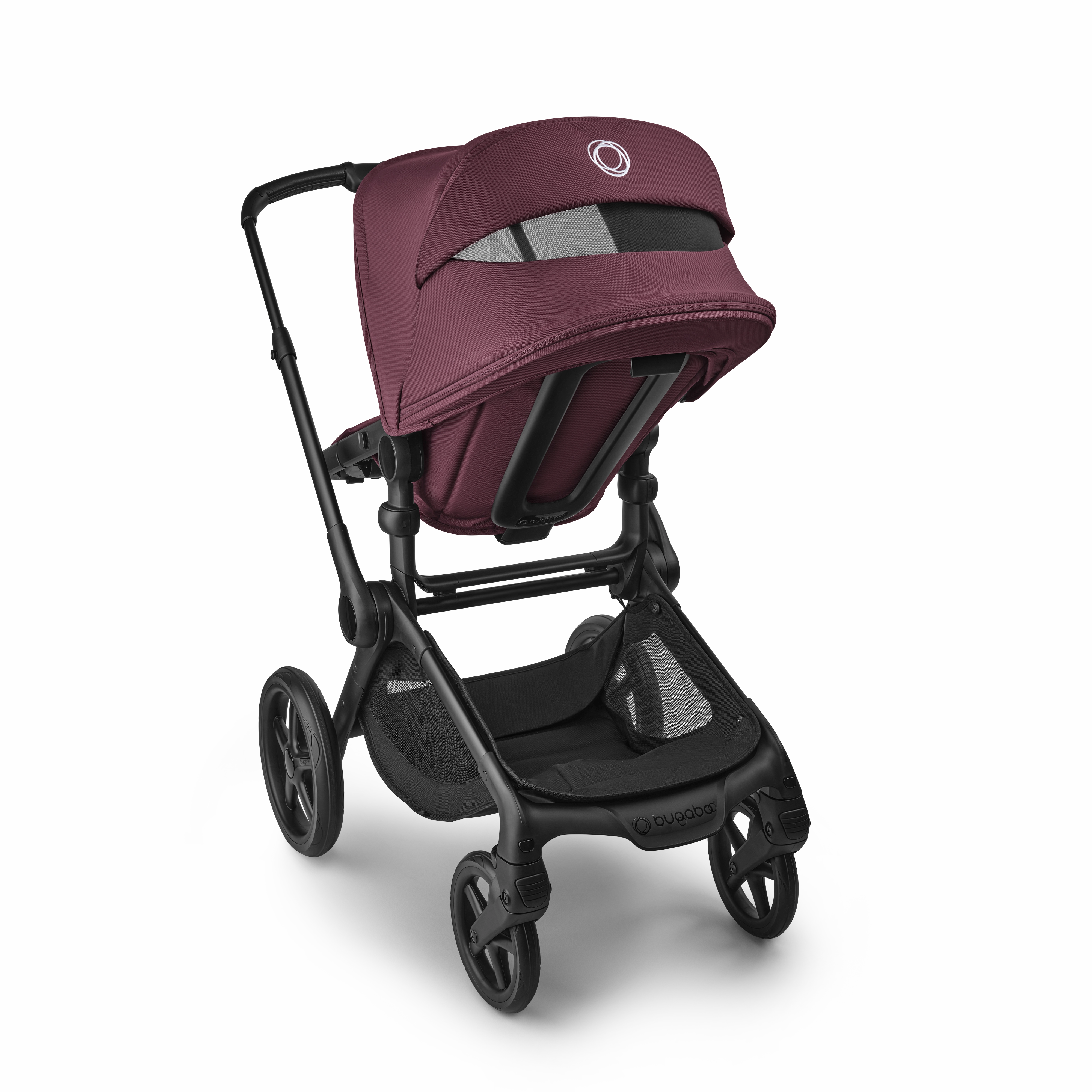 Bugaboo, Fox 5 Renew Travel System with Cybex Cloud T, Black/Dark Cherry