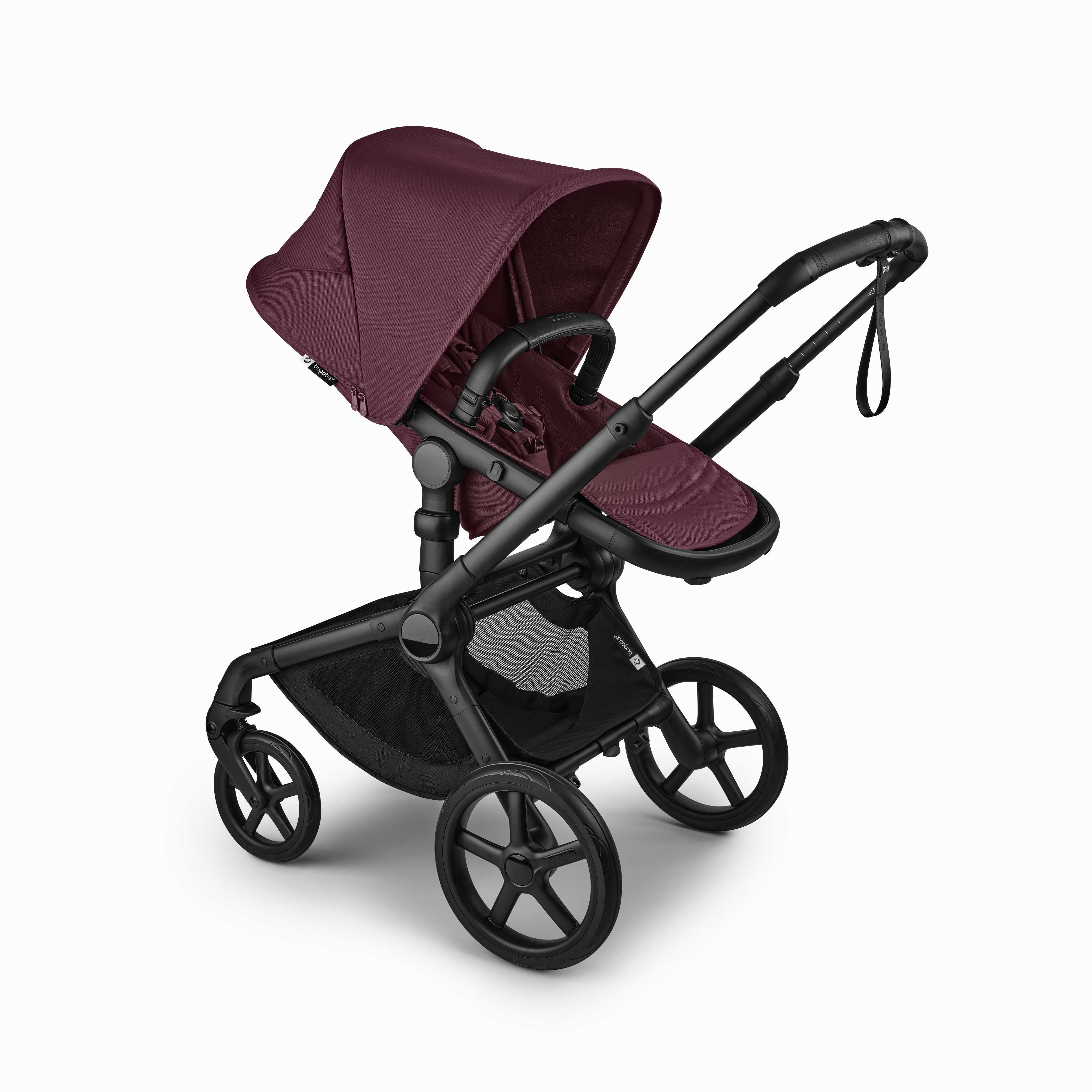 Bugaboo, Fox 5 Renew Travel System with Cybex Cloud T, Black/Dark Cherry