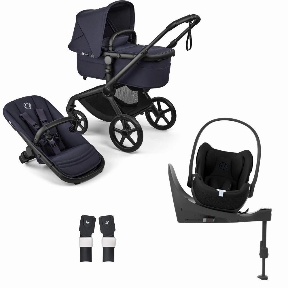 Bugaboo, Fox 5 Renew Travel System with Cybex Cloud T, Black/Deep Indigo
