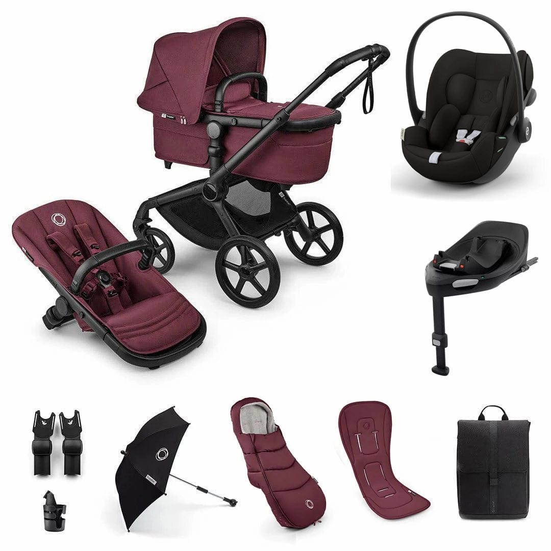Bugaboo Fox 5 Renew Ultimate Cybex Bundle - Dark Cherry