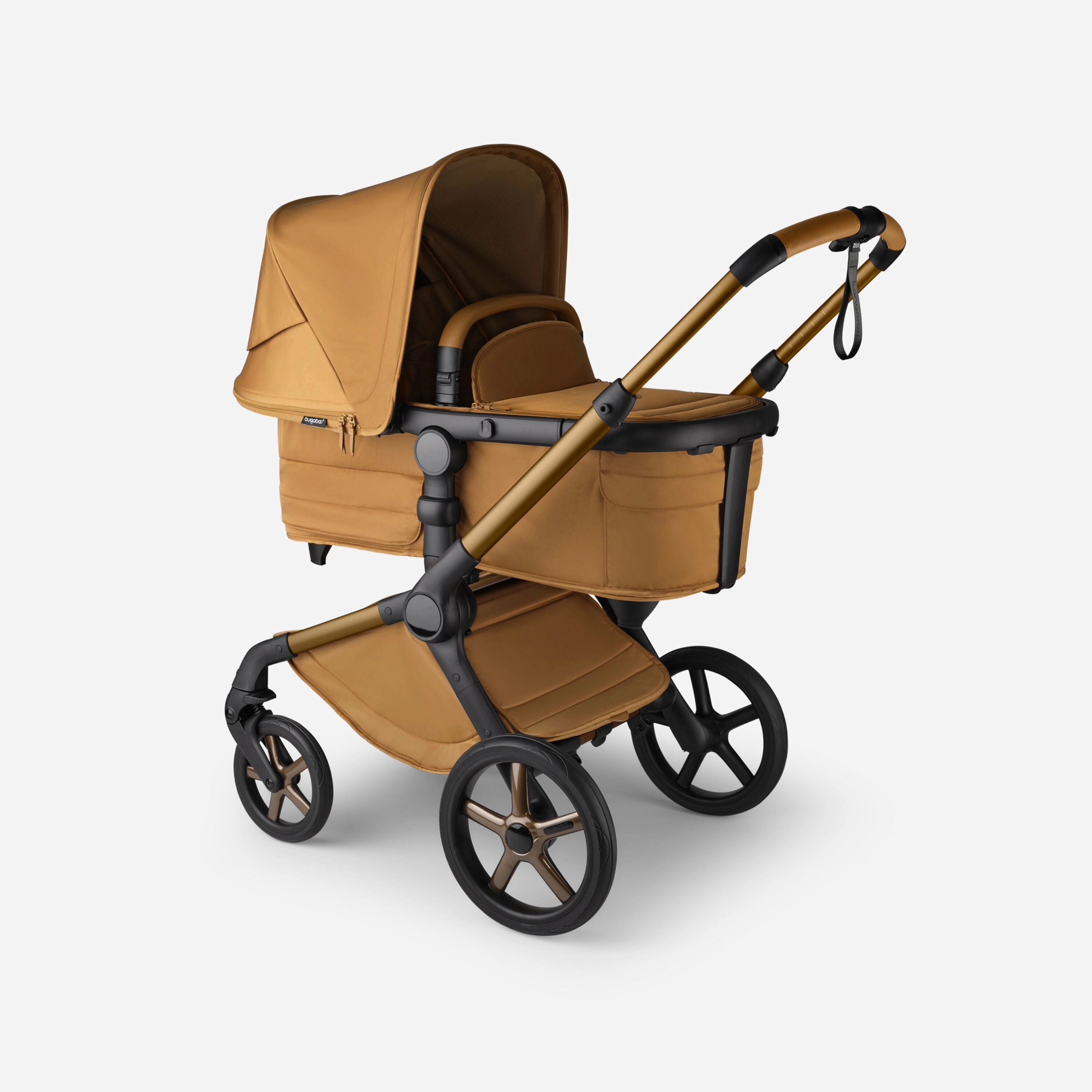 Bugaboo, Fox 5 Travel System Cybex Cloud T, Noir, Amber Glow