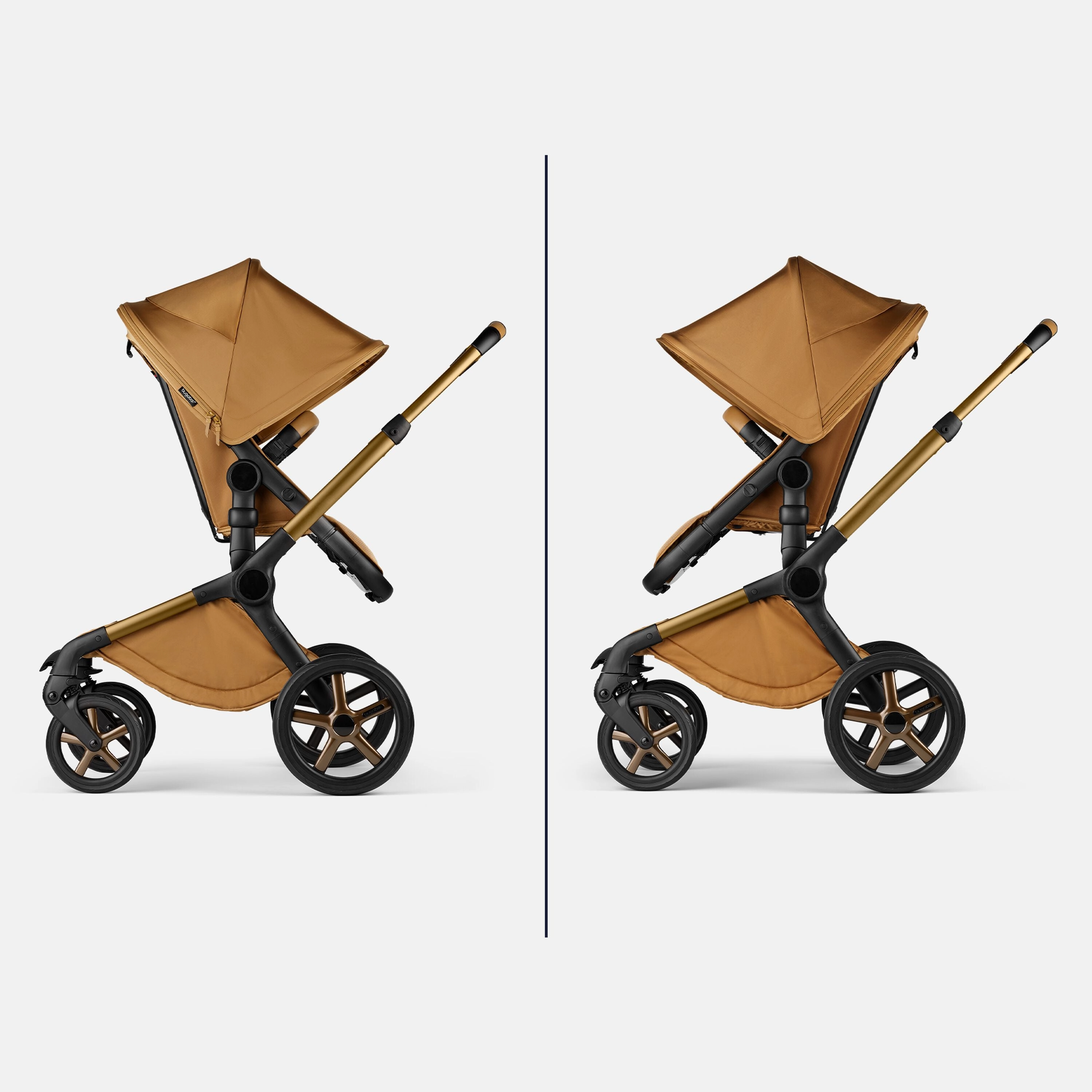 Bugaboo, Fox 5 Travel System Cybex Cloud T, Noir, Amber Glow