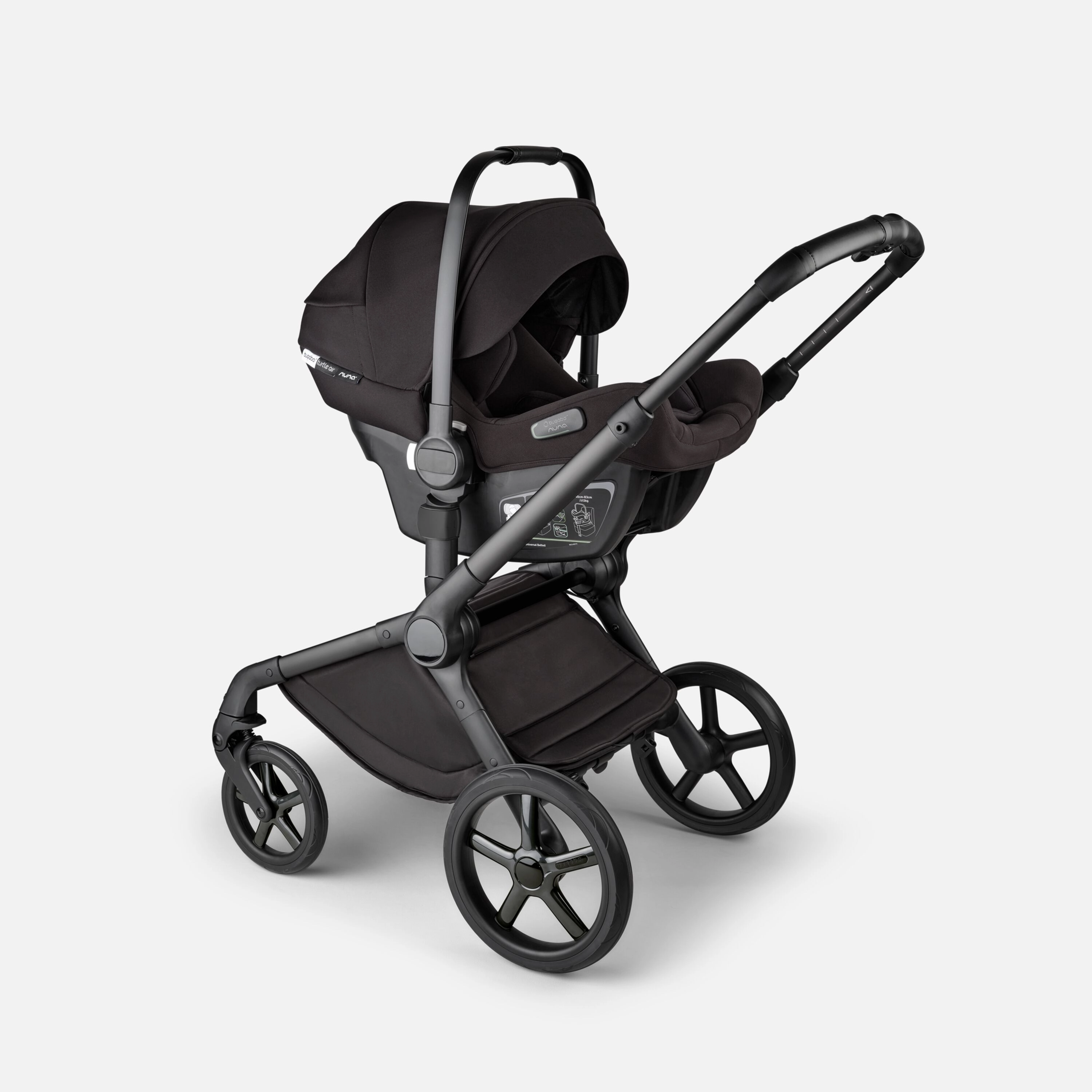 Bugaboo, Fox 5 Travel System Cybex Cloud T, Noir, Amber Glow
