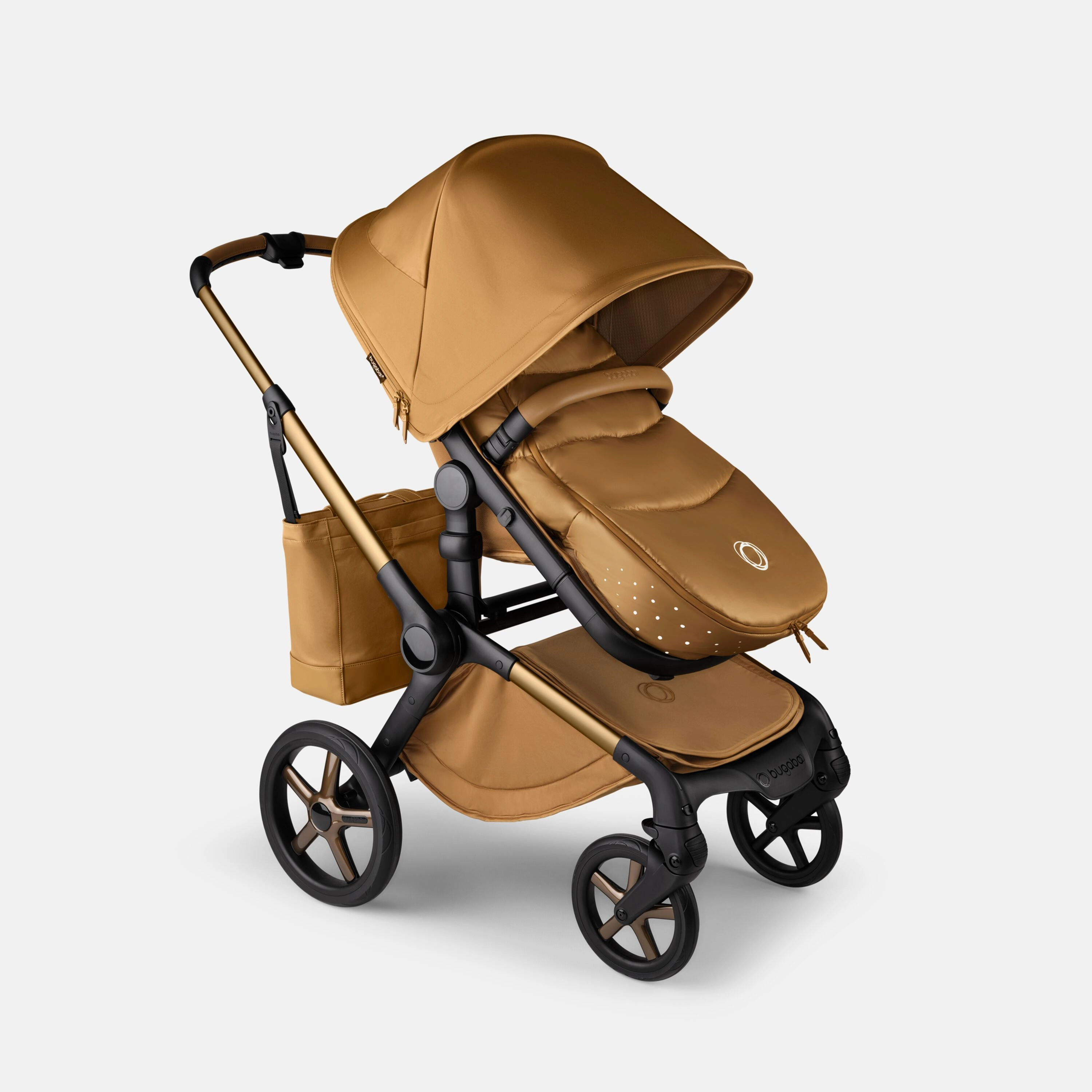 Bugaboo, Fox 5 Travel System Cybex Cloud T, Noir, Amber Glow