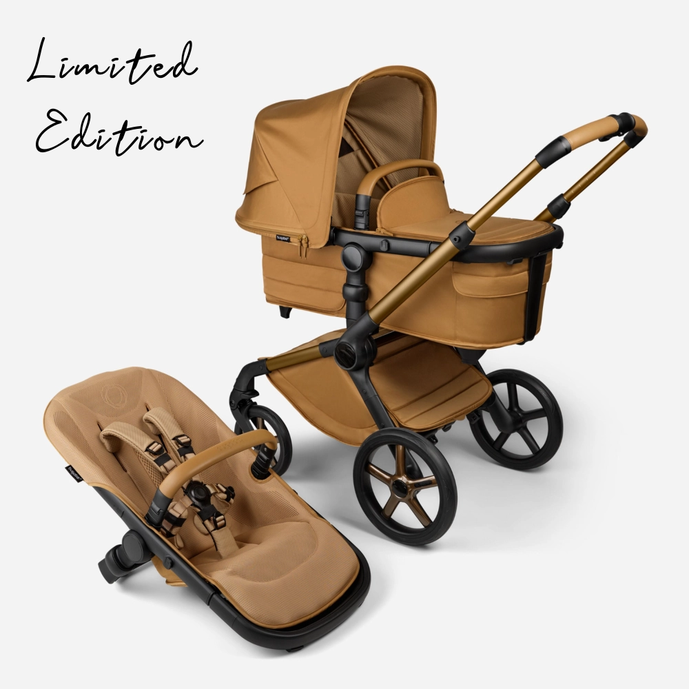 Bugaboo, Fox 5 Travel System Cybex Cloud T, Noir, Amber Glow