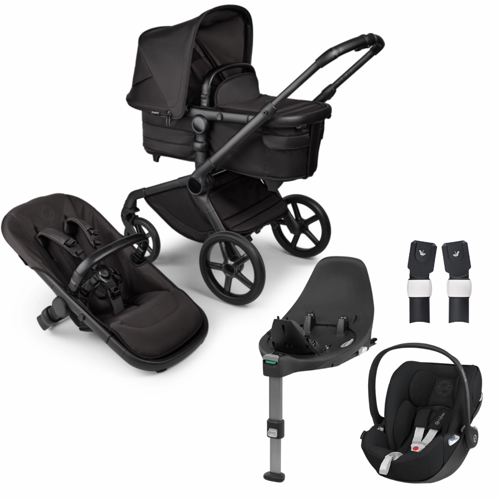 Bugaboo, Fox 5 Travel System Cybex Cloud T, Noir, Moonlight Black