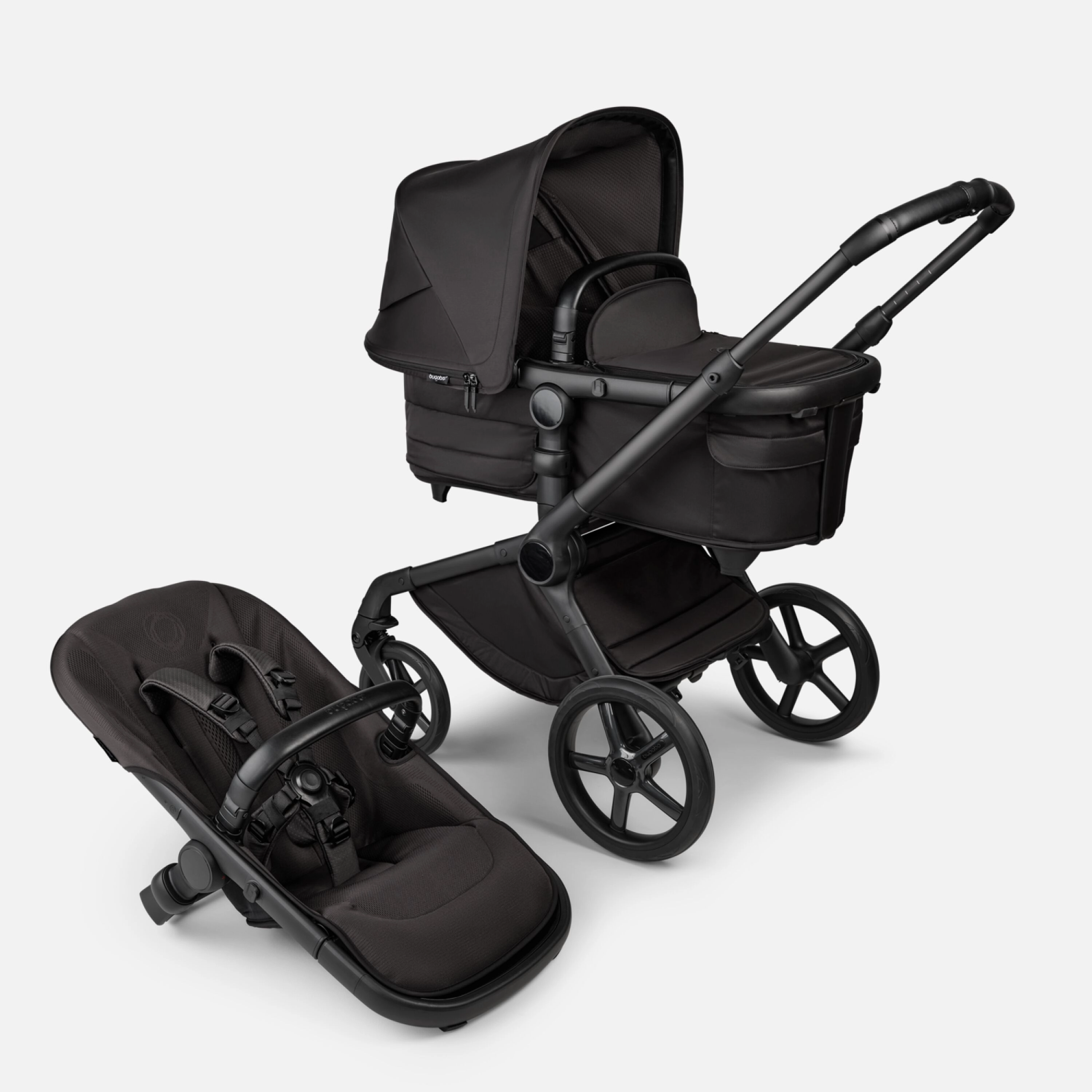 Bugaboo, Fox 5 Travel System Cybex Cloud T, Noir, Moonlight Black