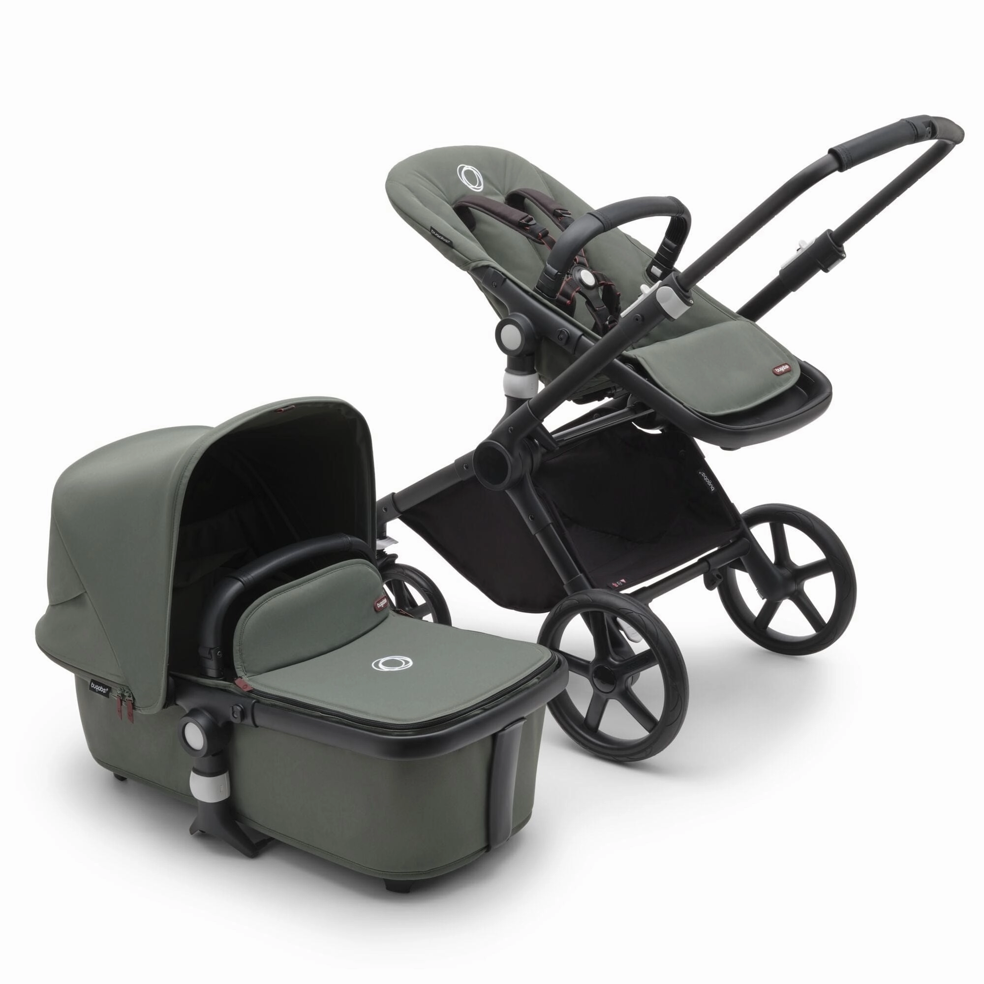 Bugaboo Fox Cub Cabriofix i-Size Travel System - Black/Forest Green