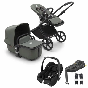 Bugaboo Fox Cub Cabriofix i-Size Travel System - Black/Forest Green