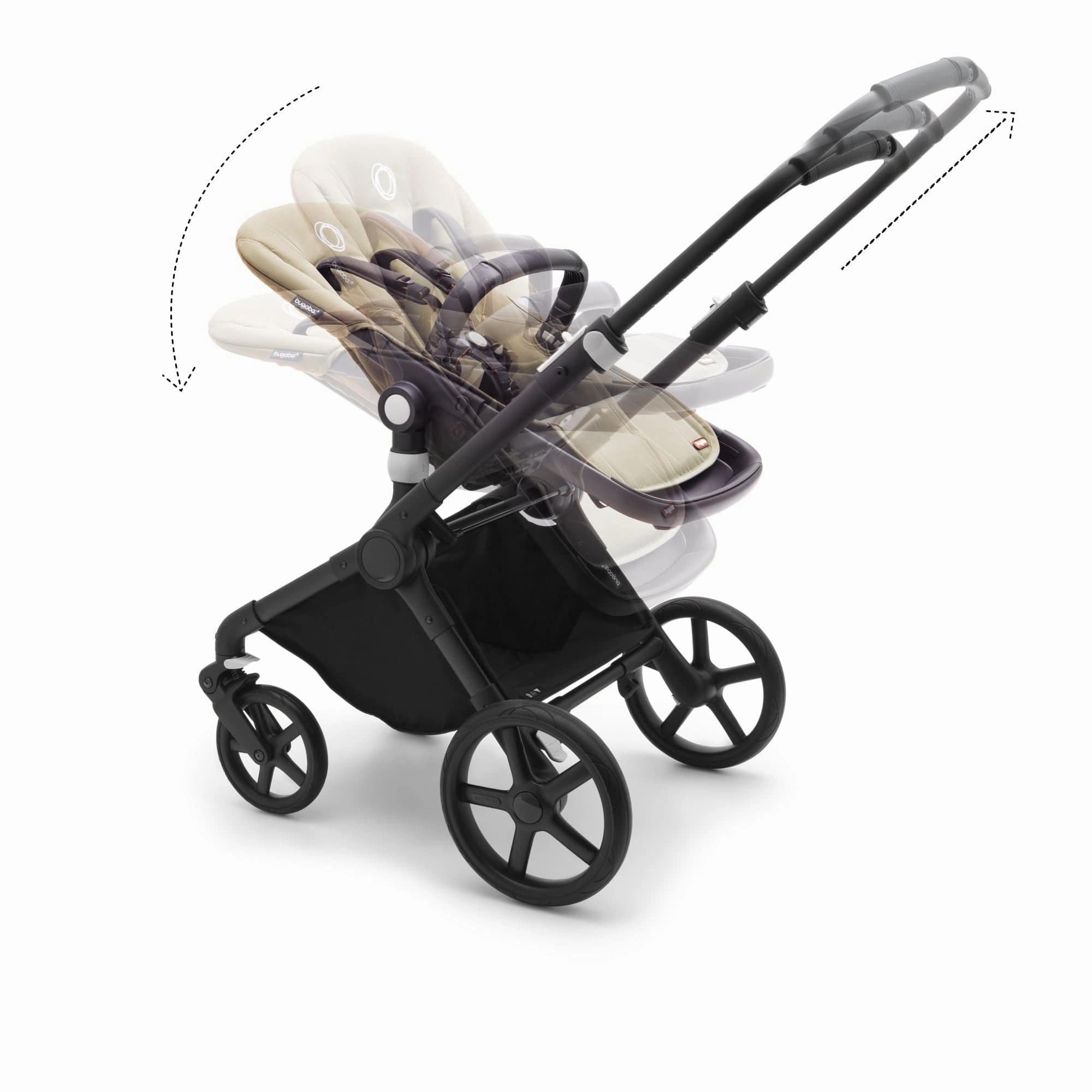 Bugaboo Fox Cub Cloud T Travel System - Black/Desert Beige