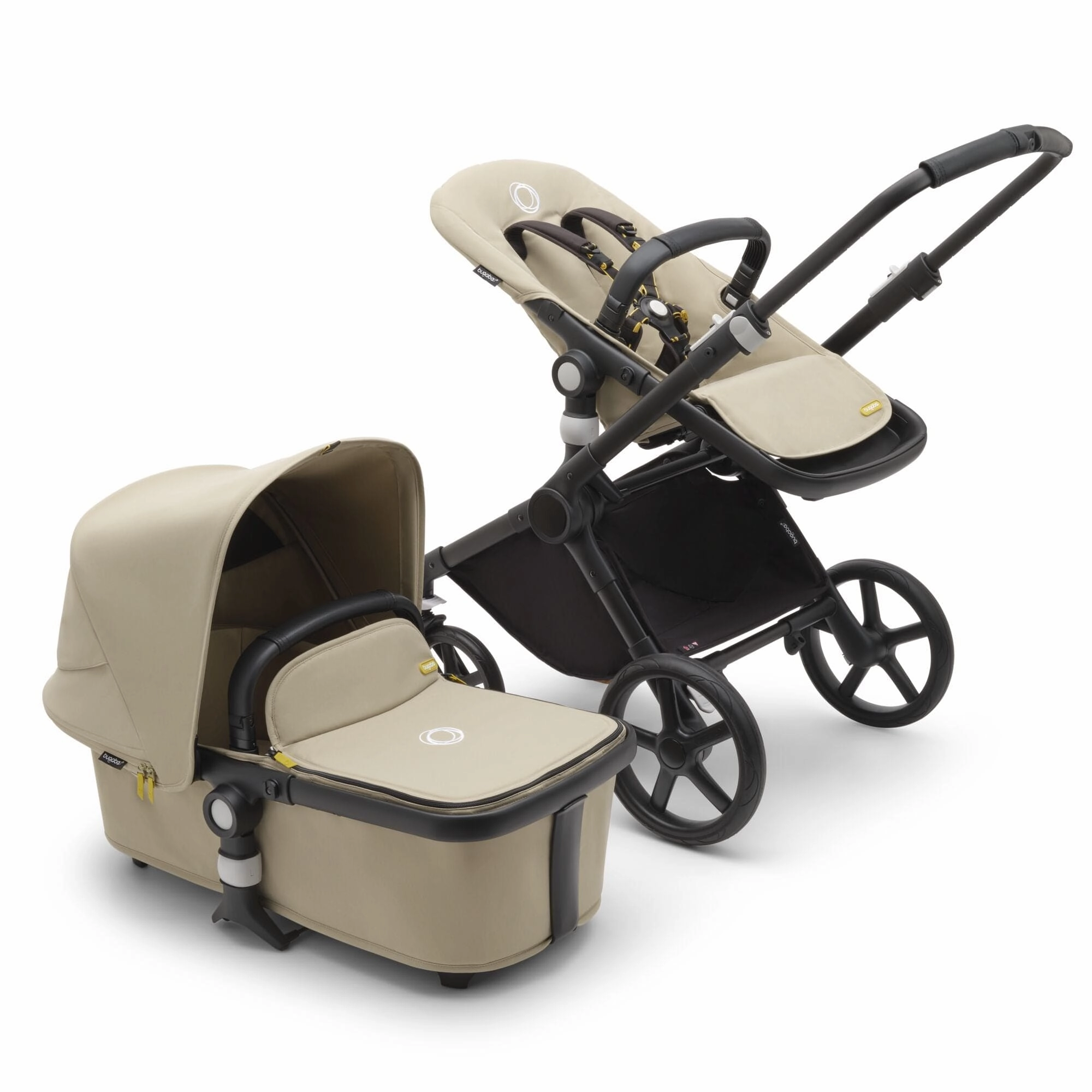 Bugaboo Fox Cub Cloud T Travel System - Black/Desert Beige