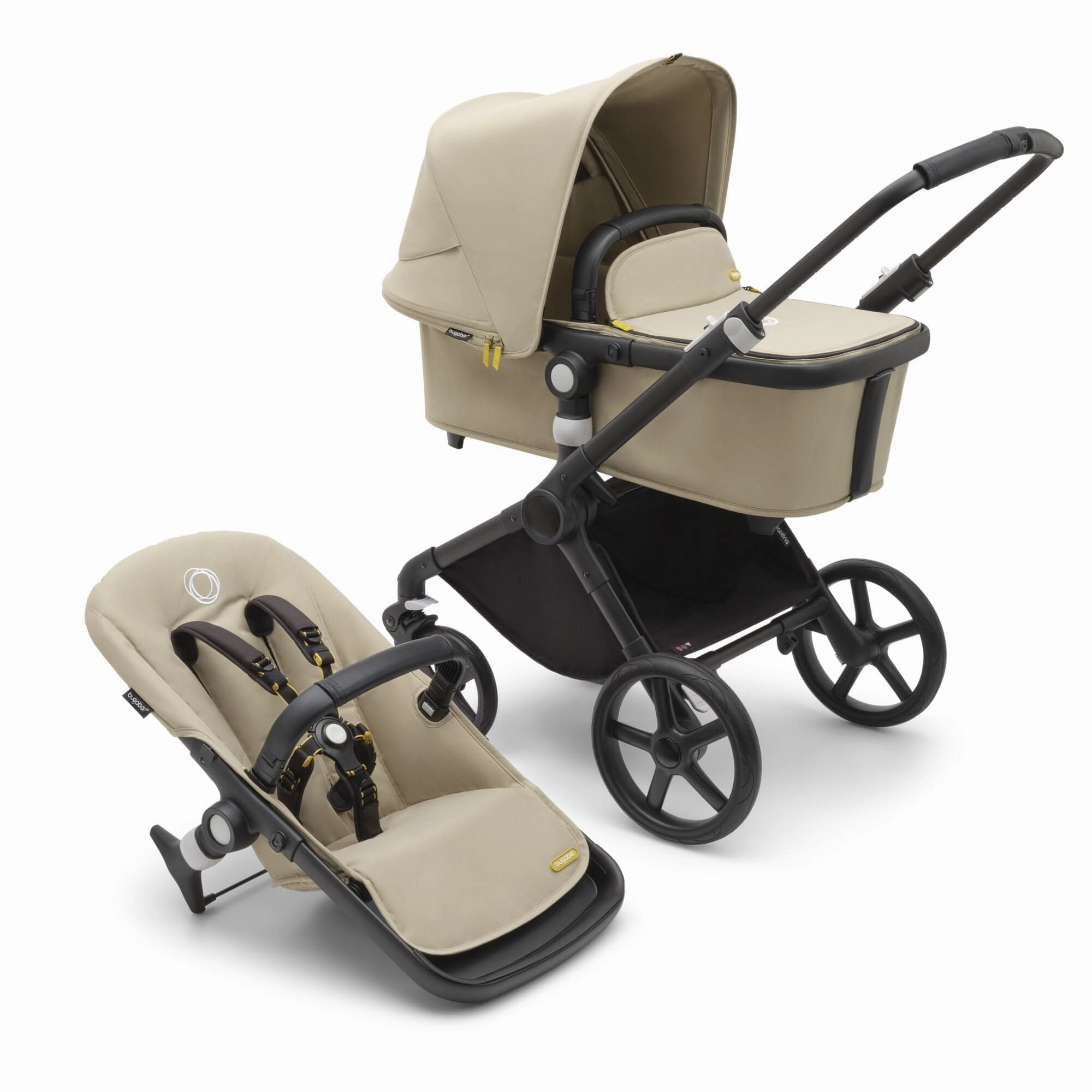 Bugaboo Fox Cub Cloud T Travel System - Black/Desert Beige