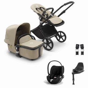 Bugaboo Fox Cub Cloud T Travel System - Black/Desert Beige