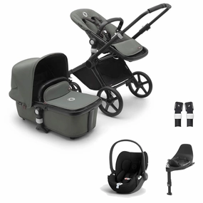 Bugaboo Fox Cub Cloud T Travel System - Black/Forest Green