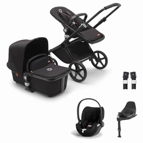 Bugaboo Fox Cub Cloud T Travel System - Black/Midnight Black