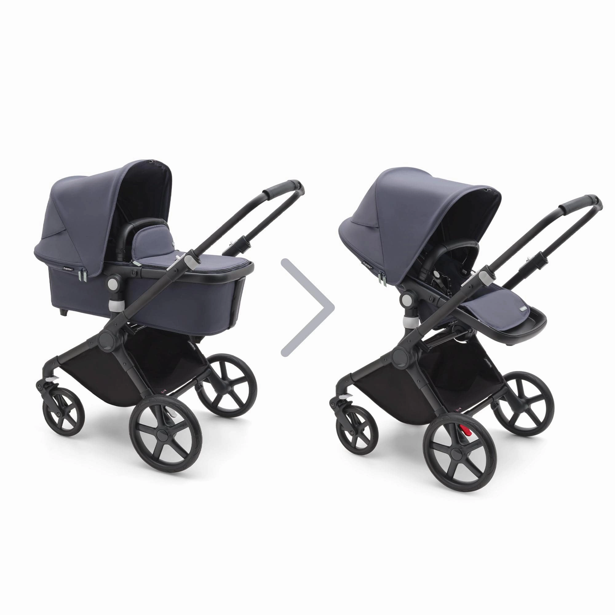 Bugaboo Fox Cub Cloud T Travel System - Black/Stormy Blue